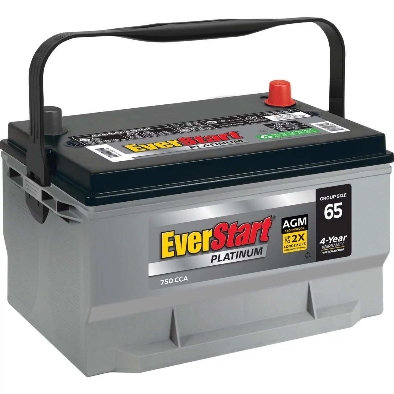 EverStart Platinum AGM Automotive Battery, Group Size 65 12 Volt, 775 CCA 150 RC