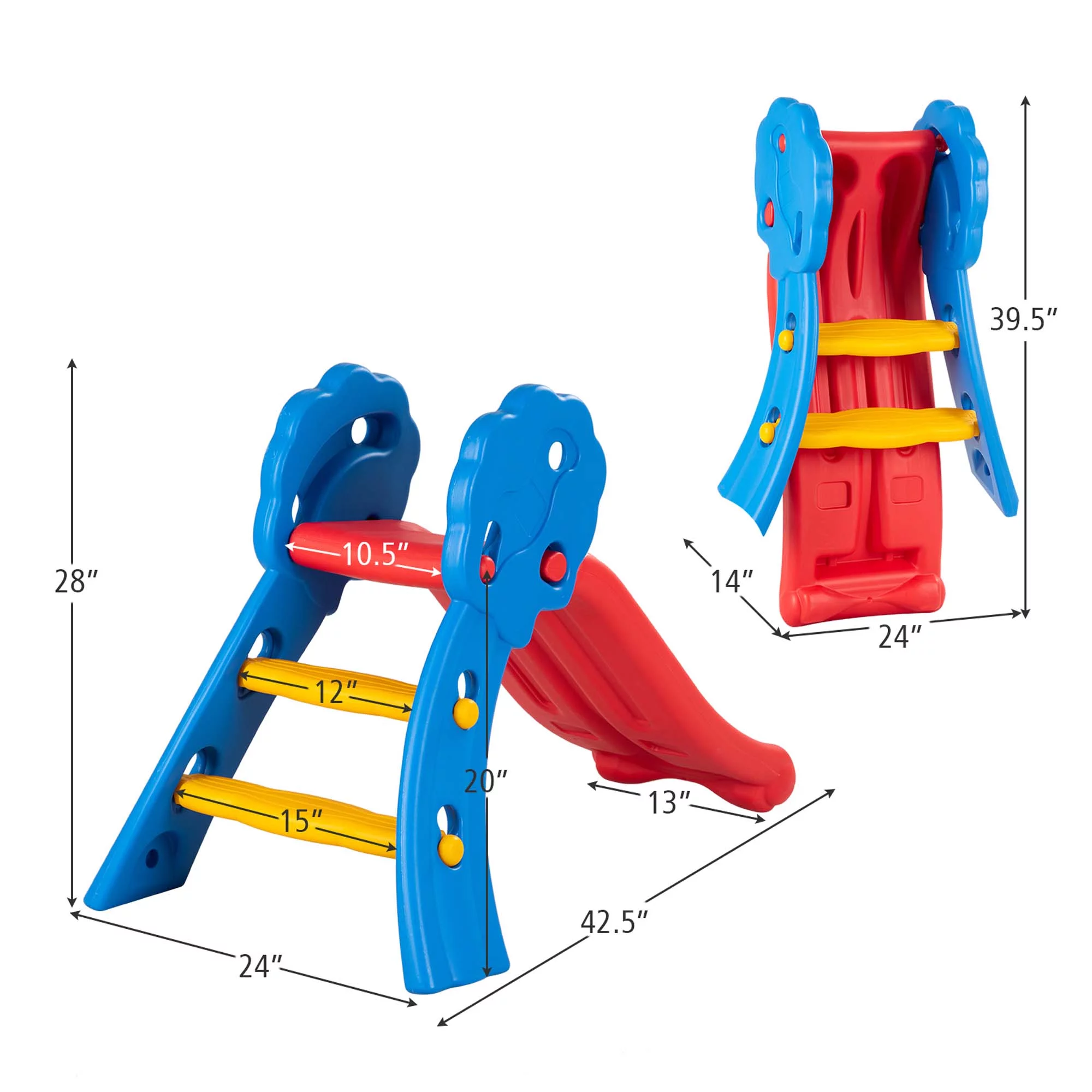 Costway Children Kids Junior Folding Climber Play Slide Indoor Outdoor Toy Easy Store