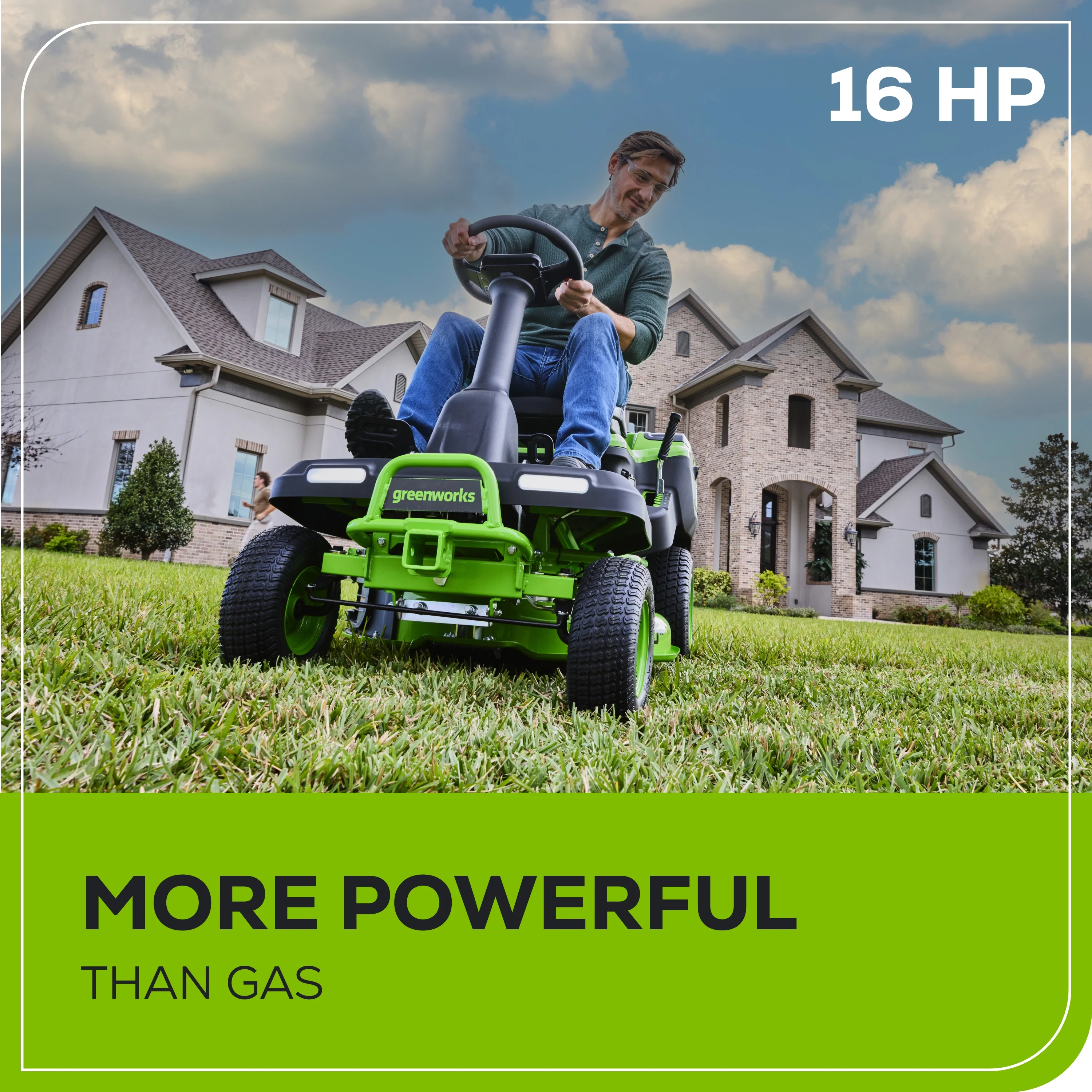 Greenworks 60V 30?? CrossoverT Riding Lawn Tractor with (2) 8.0 Ah, (2) 4.0 Ah Batteries & 600-Watt Charger 7421902