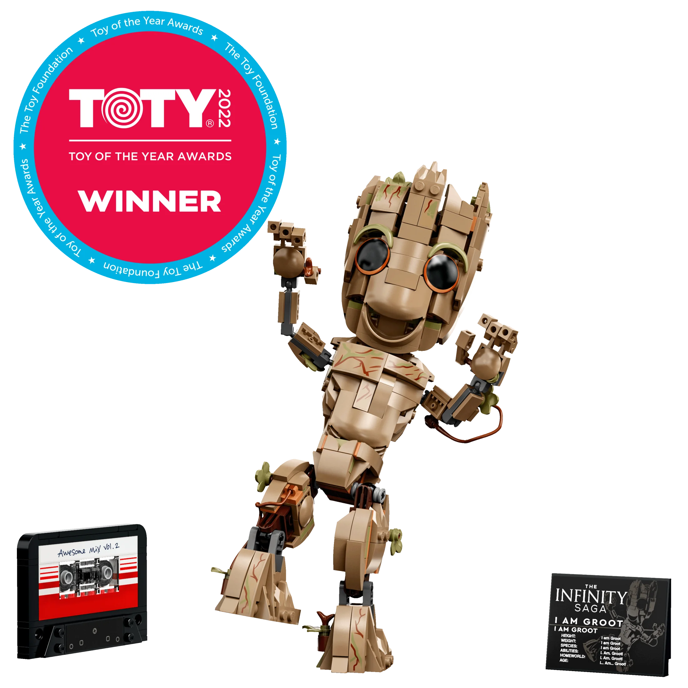 LEGO Marvel I am Groot Buildable Toy, 76217 Guardians of the Galaxy 2 Set, Collectable Baby Groot Model Figure, Gift Idea