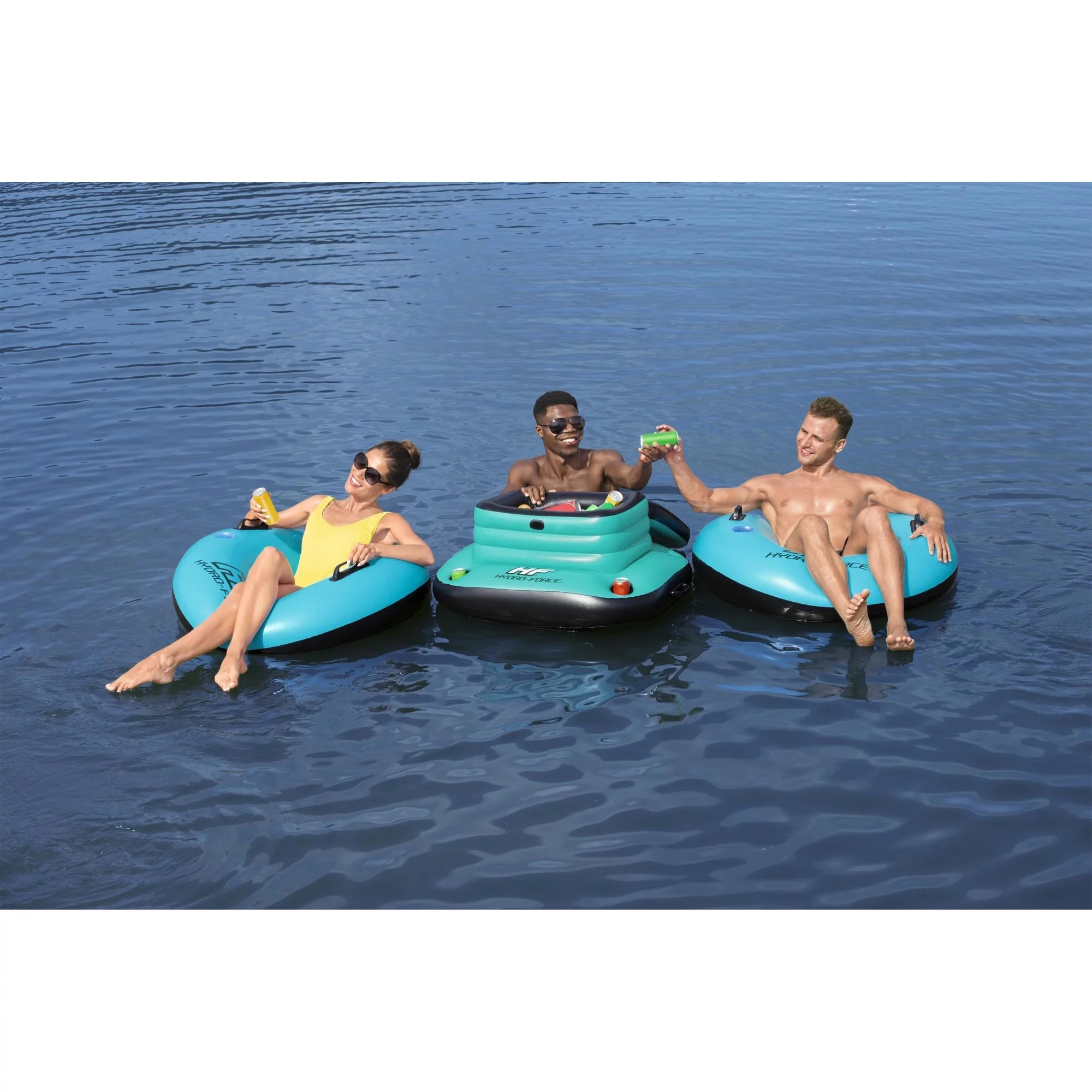 Bestway Hydro-Force Glacial Sport 9.43 Gal Inflatable Floating Cooler, Teal