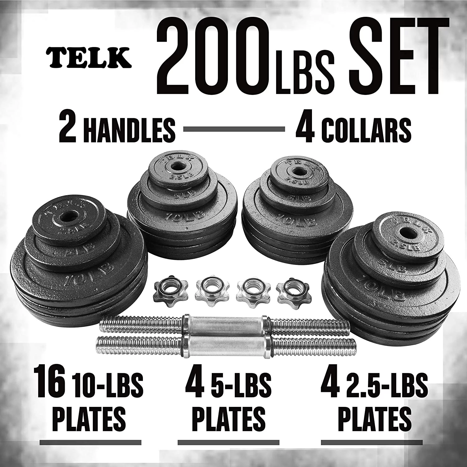 Telk Fitness Adjustable Dumbbells 45 Lbs., Hand Weights for Home Gym