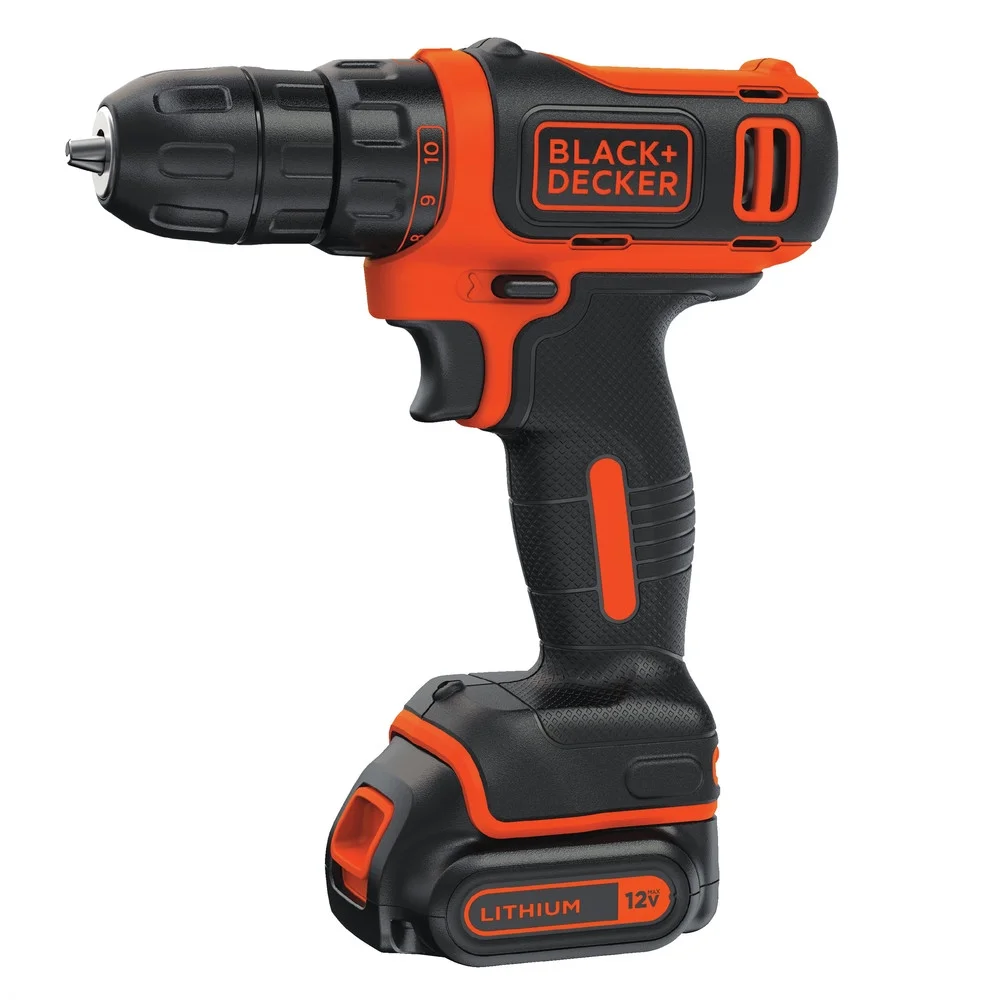 BLACK+DECKER 12-Volt MAX Lithium Drill And 59-Piece Project Kit, BDCDD12PK Tool Sets