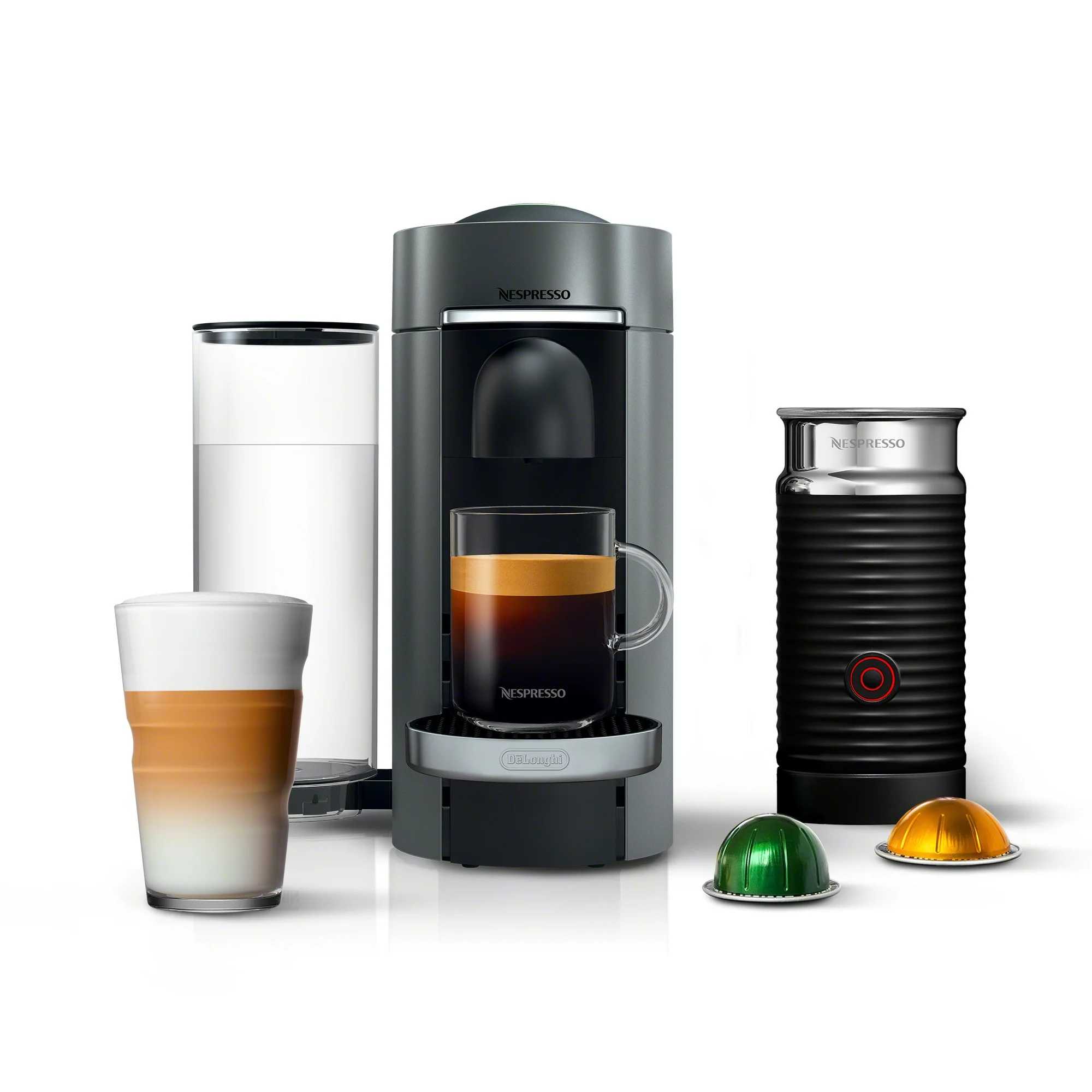 Nespresso Vertuo Plus Deluxe Coffee and Espresso Machine by De’Longhi, Titan