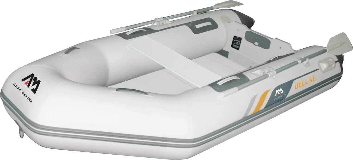 Aqua Marina Inflatable Speed Boat A-DELUXE 3M with Wooden Floor including Carry Bag, Hand Pump & Oar Set