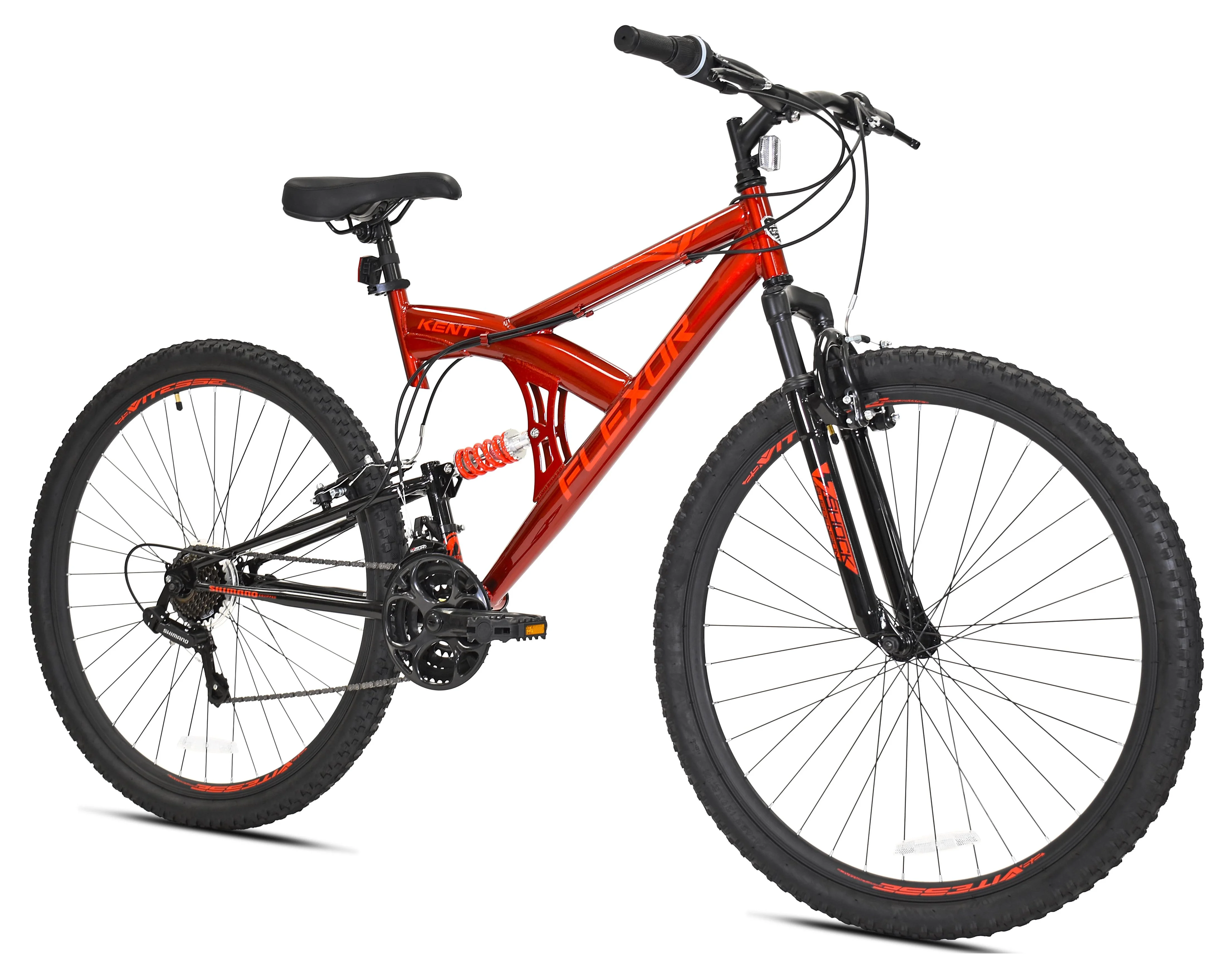 Kent 29 in. Flexor Men’s Dual Suspension Mountain Bike, Red