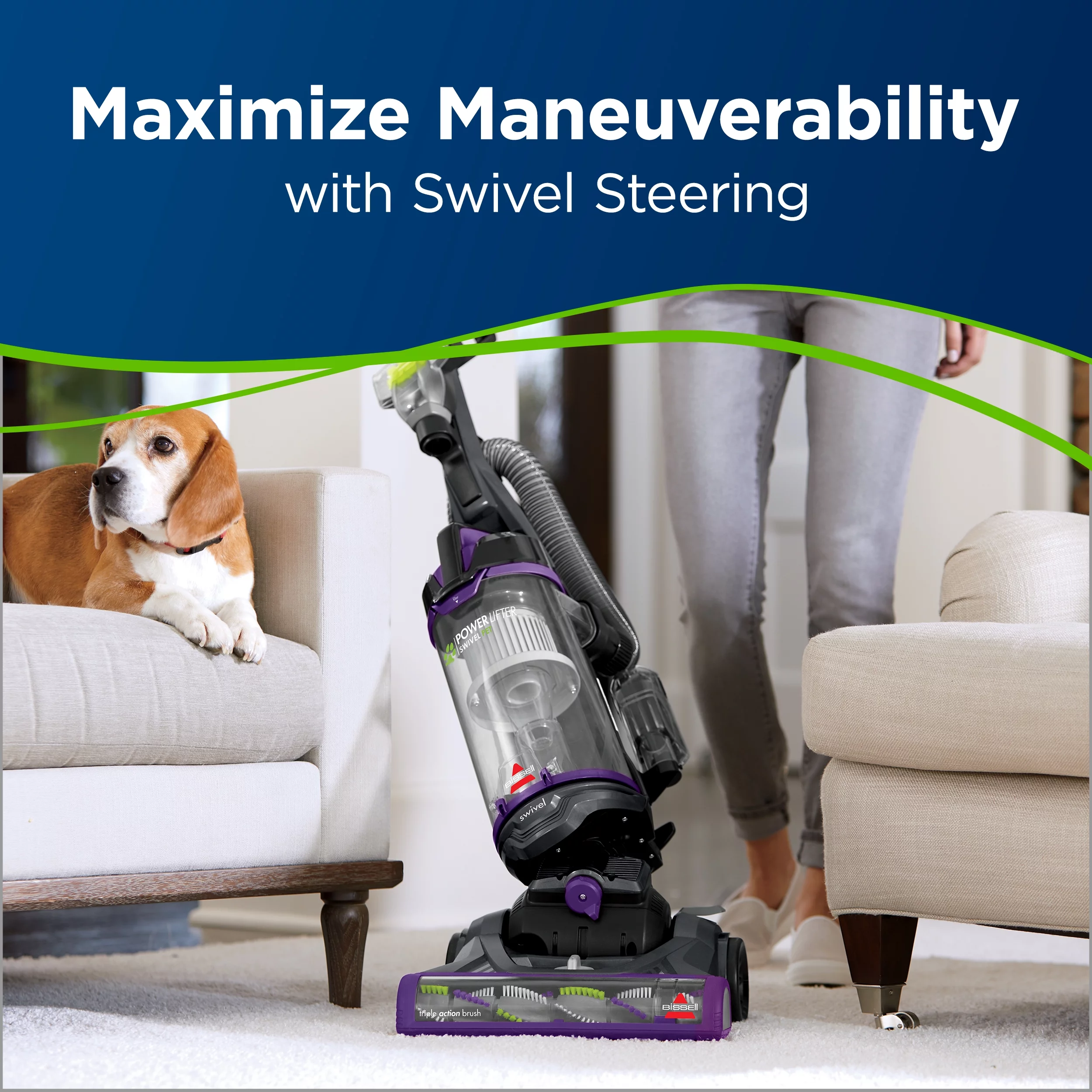 BISSELL Power Lifter Pet with Swivel Bagless Upright Vacuum, 2260