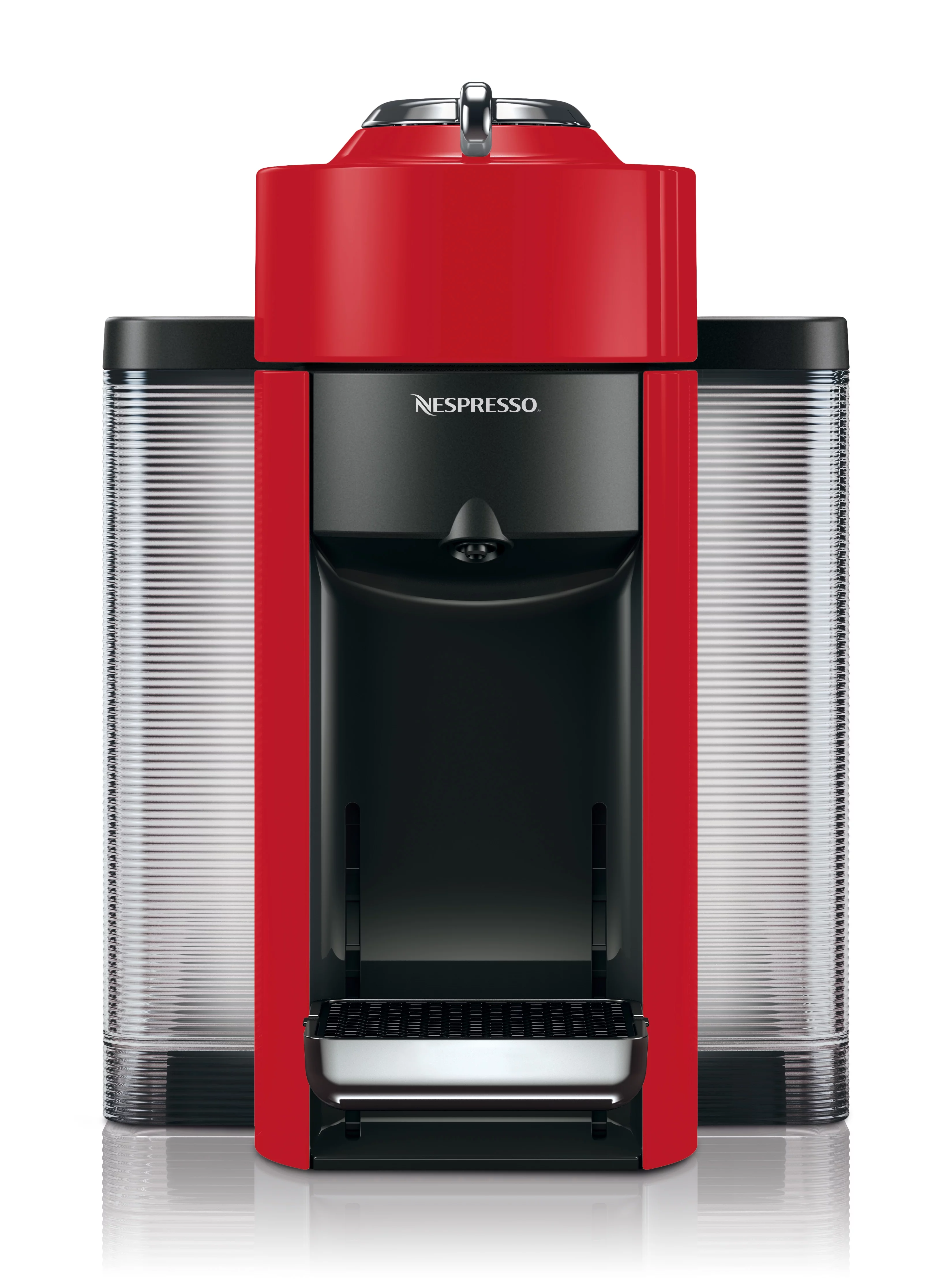 Nespresso Evoluo Coffee and Espresso Machine by De’Longhi, Red