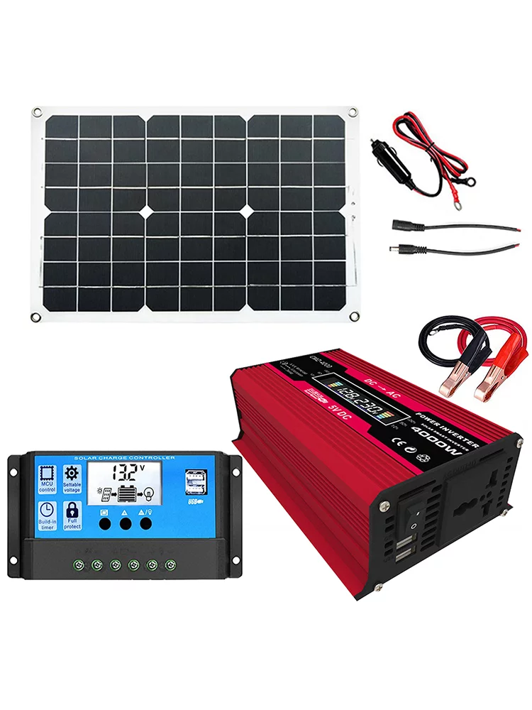 Solar Generator With 220V AC Outlet Battery Pack For Outdoor Camping With 18w Panel Included C