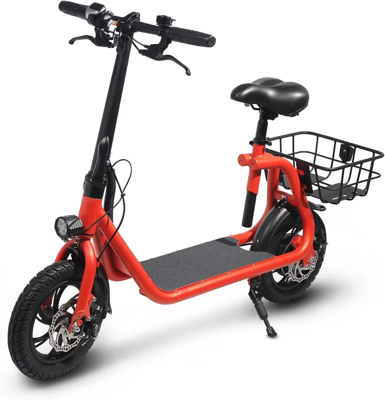 36V 450W Sports Electric Scooter 12″ Tires Ebike Moped with Seat for Adult Commuter