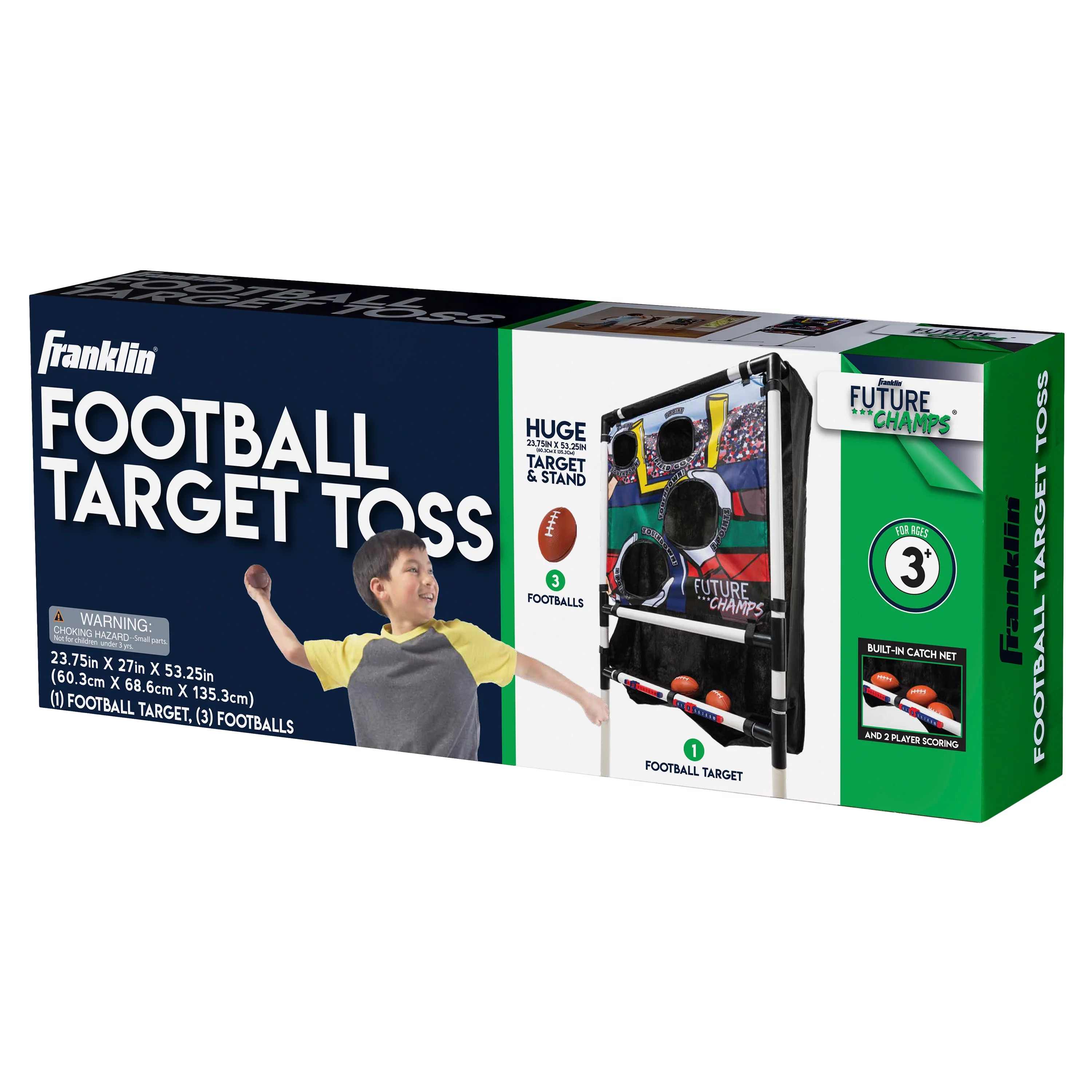 Franklin Sports Multi-color Football Target Toss Game, 4 Pieces