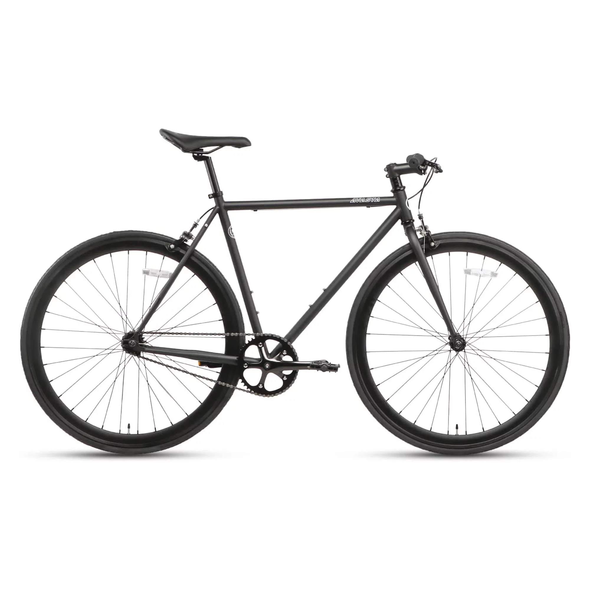 AVASTA 700C 58 In Single Speed Fixed Gear Urban Commuter Fixie Bike, Black