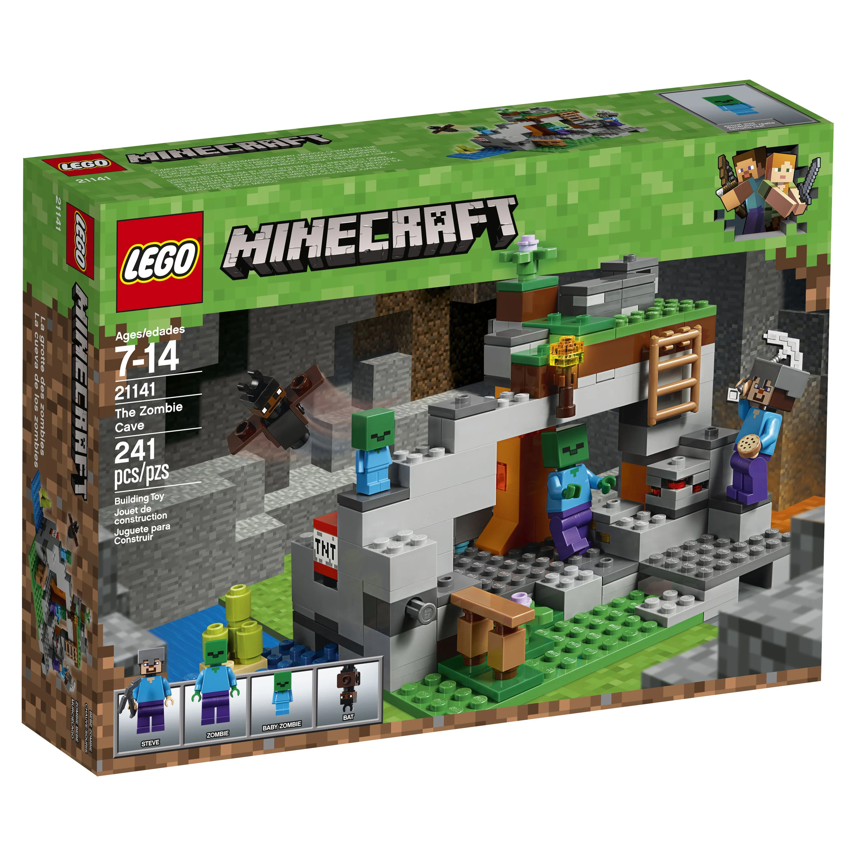 LEGO Minecraft The Zombie Cave 21141 Building Kit for Creative Play