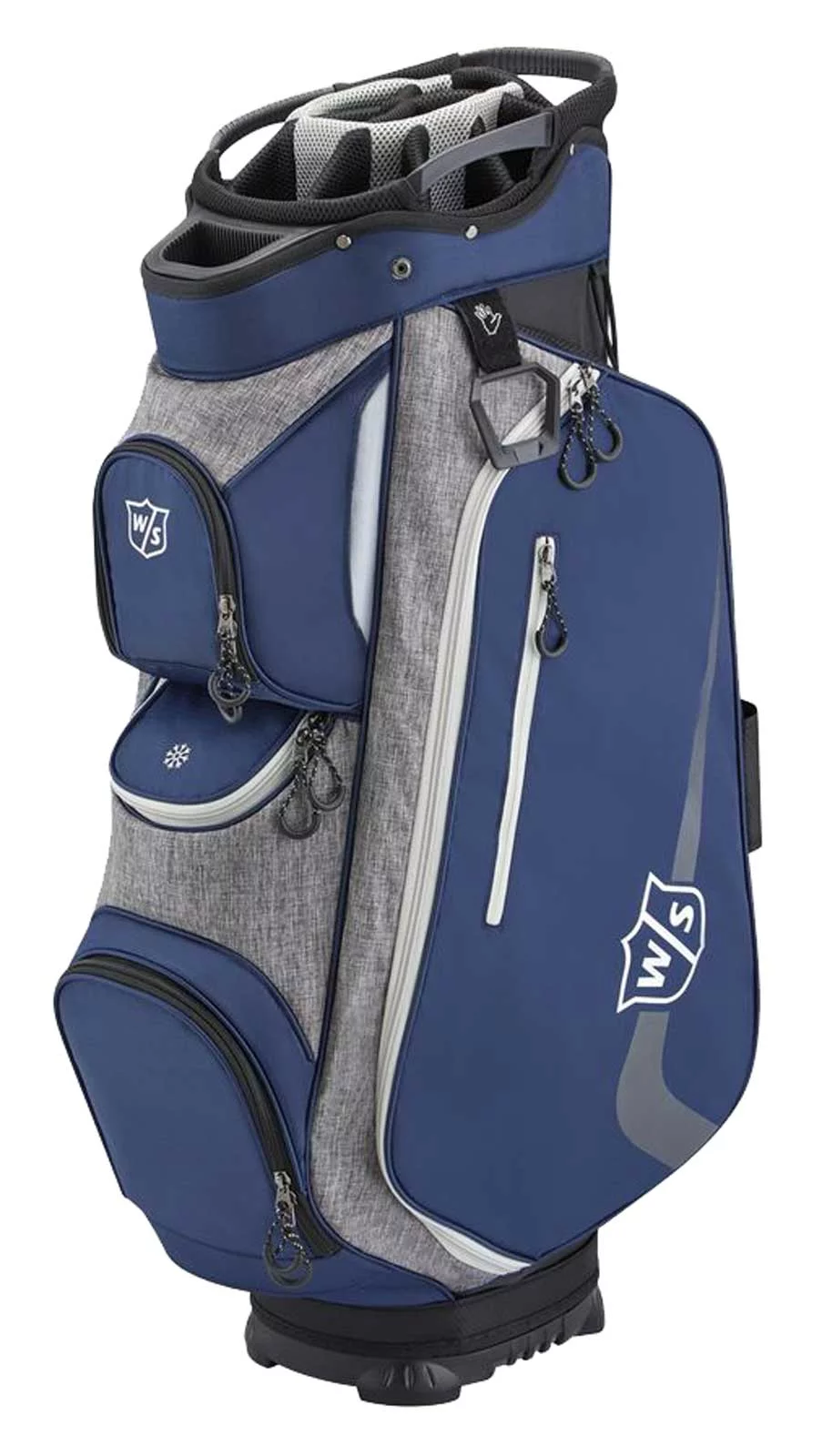 Wilson XTRA Lightweight Cart Bag (11″,14-way top, Navy/Grey) NEW