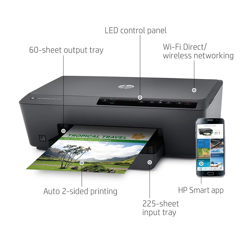 HP OfficeJet Pro 6230 Wireless Printer with Mobile Printing, HP Instant Ink (E3E03A#B1H)