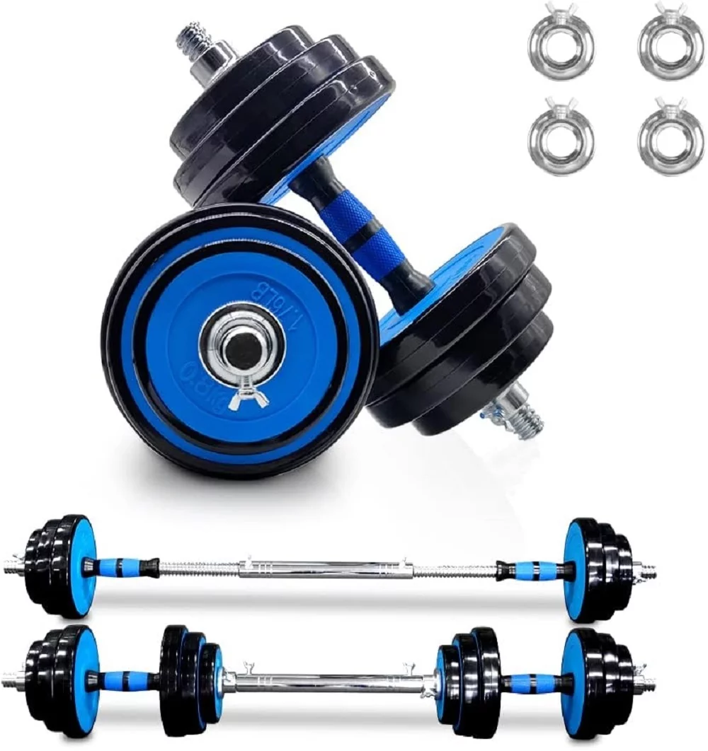 Kepeak Adjustable Weights Dumbbells Set, 44lbs 2 in 1 Exercise & Fitness Dumbbells Barbell Set