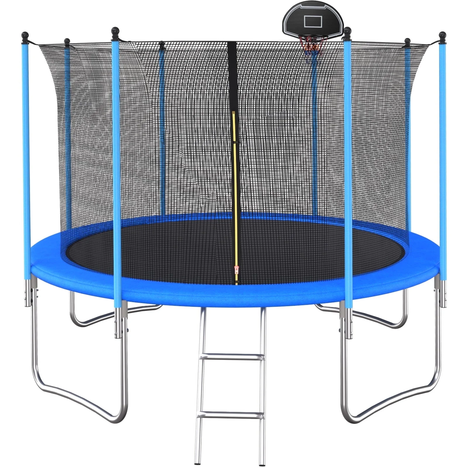 10FT Trampoline for Kid&Adult Outdoor Trampoline with Safety Enclosure NetLadder-SENCHO GINSYTALIOR