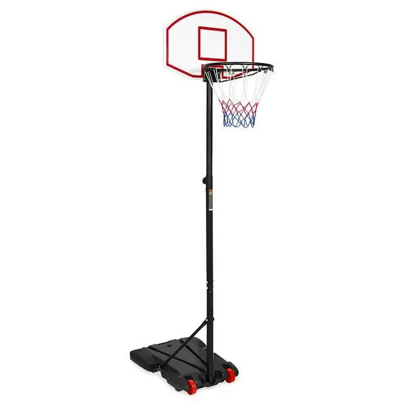 SUGIFT Portable Basketball Hoop Kids Height-Adjustable(5.5ft-6.8ft) with Wheels – Black