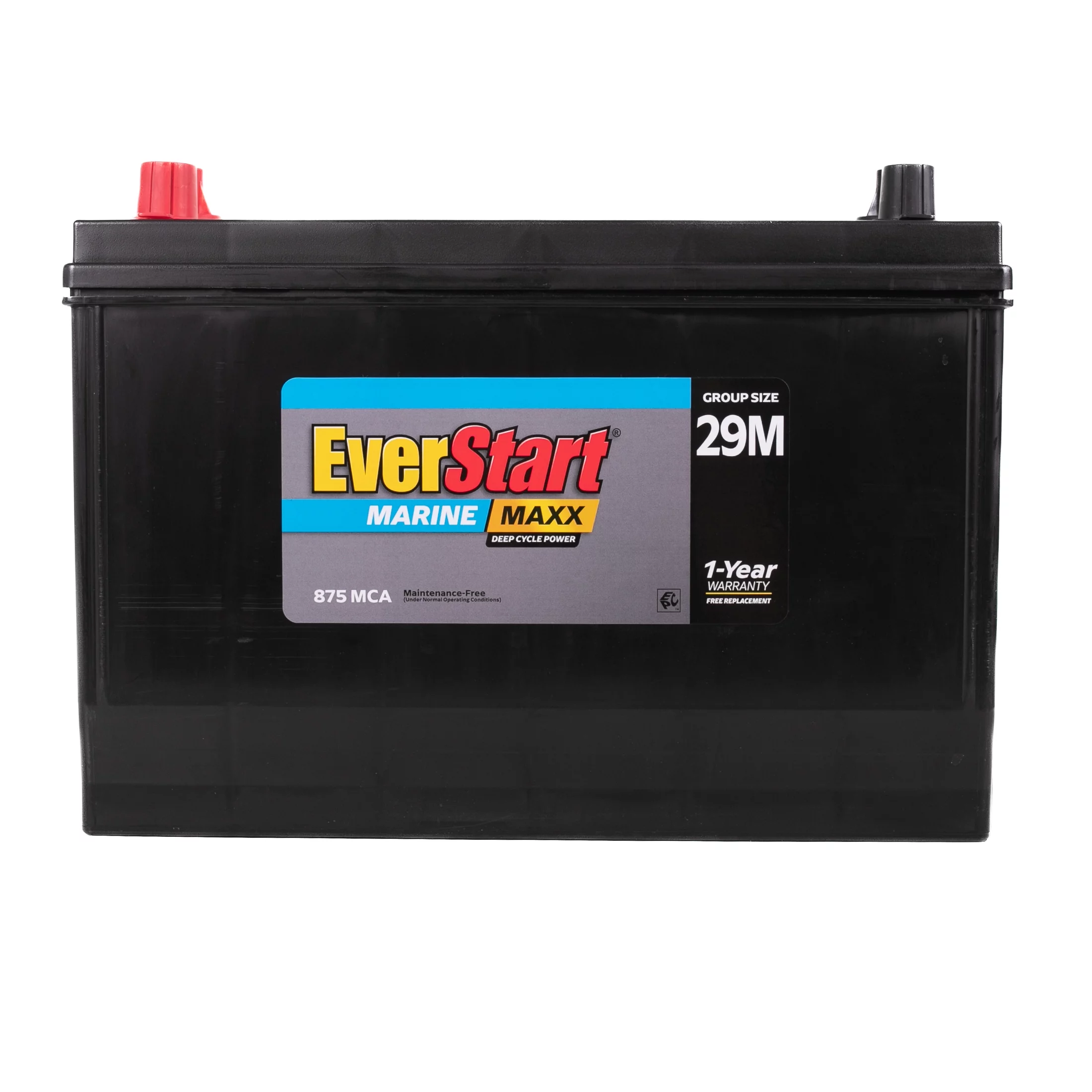 EverStart Maxx Lead Acid Marine & RV Deep Cycle Battery, Group Size 29DC (12 Volt / 845 MCA)