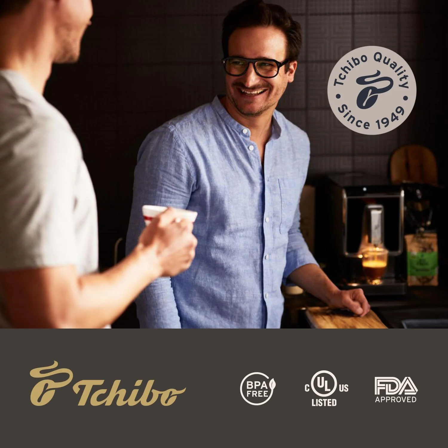 Tchibo Single Serve Coffee Maker – Automatic Espresso Coffee Machine – Built-in Grinder, No Coffee Pods Needed – Comes with x2 17.6 Ounce Bags of Whole Beans