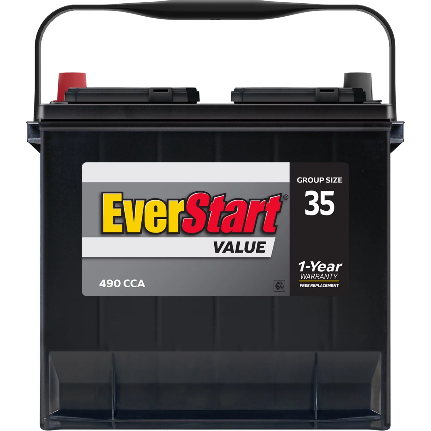 EverStart Value Lead Acid Automotive Battery, Group Size 35 12 Volt, 490 CCA