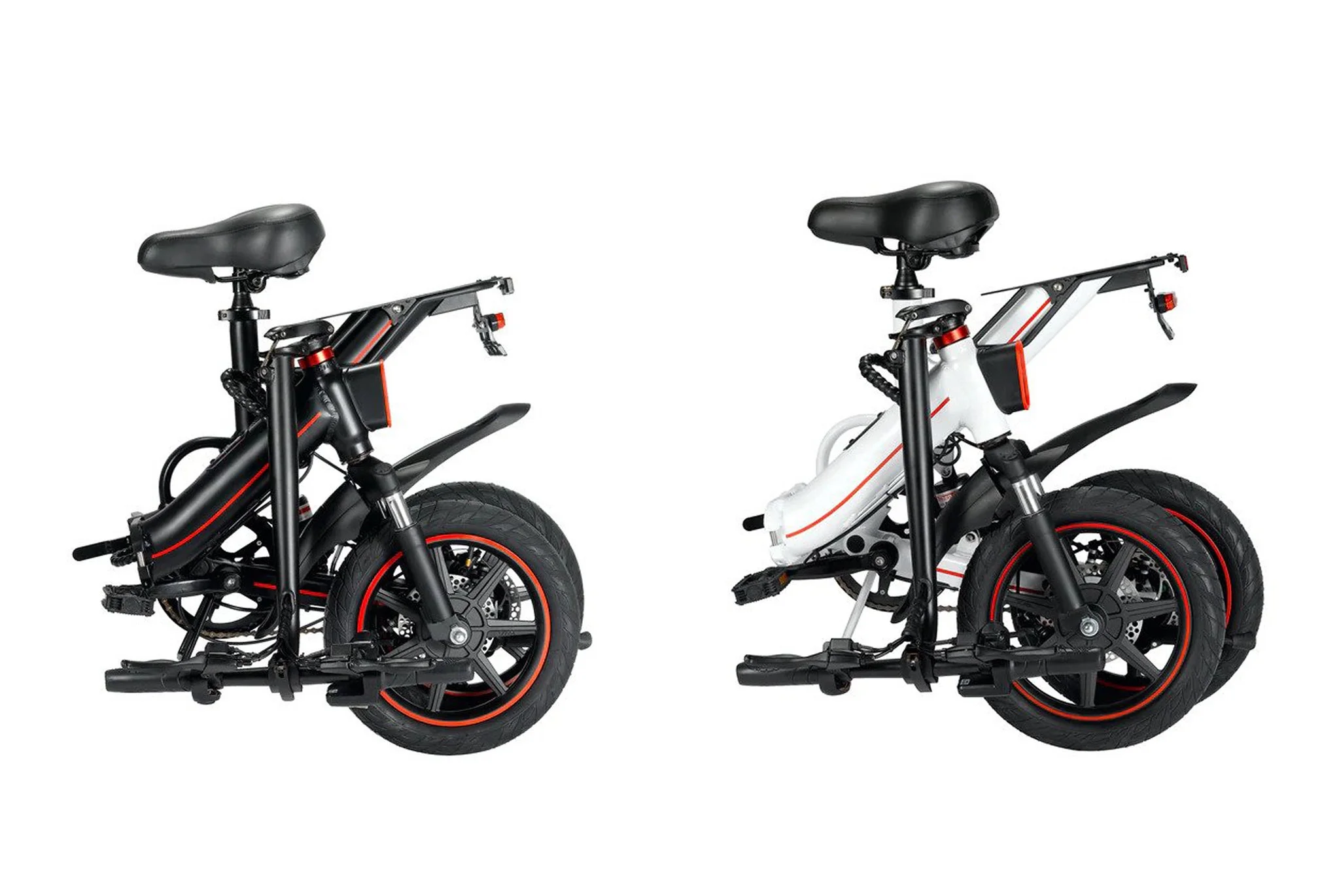 MotorSpeeders.com 14″ V5 30KM/H Folding Electric Bike, Water Resistant 400W Motor Lithium Battery Powered eBike with Double Damping Disc Brake