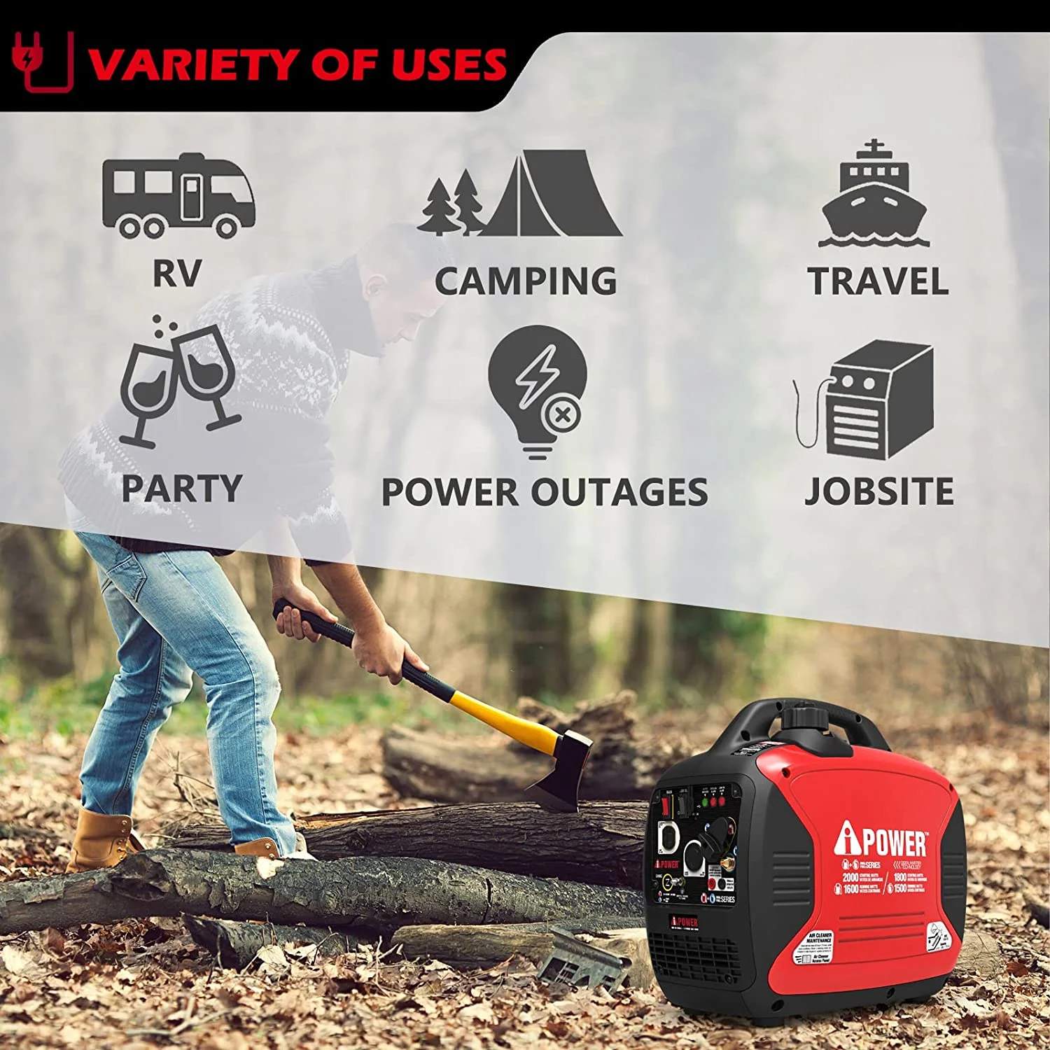 A-IPower 2000 Watt Dual Fuel Power Inverter