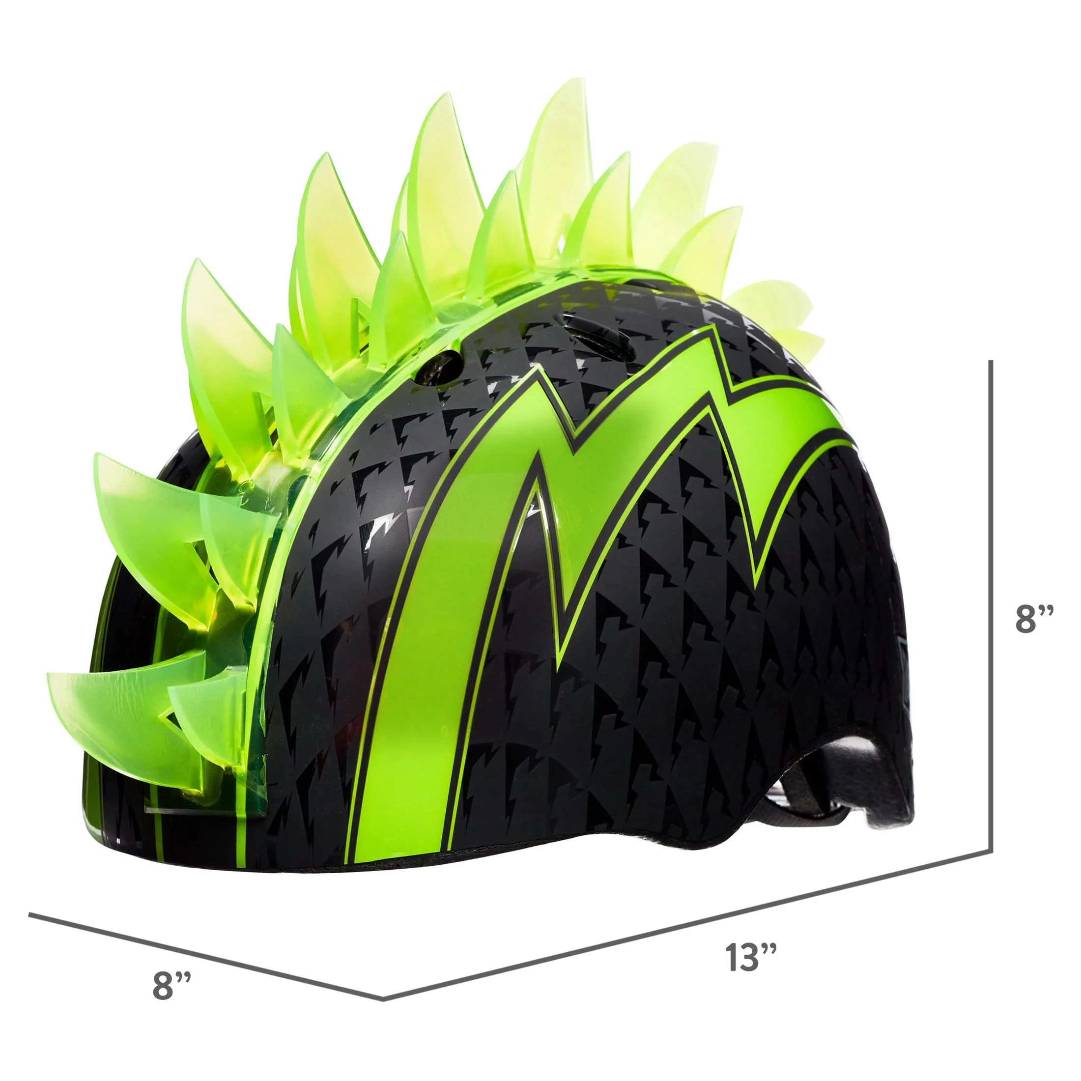 Raskullz Bolt LED Green Bike Helmet, Child 5+ (50-54cm)