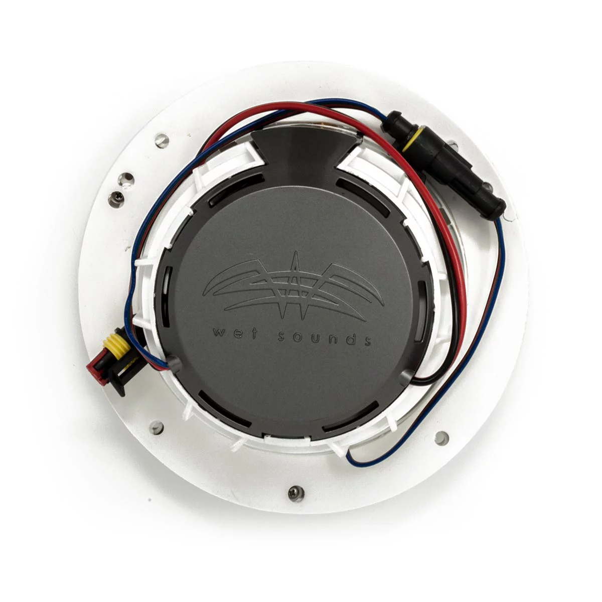 Wet Sounds REVO 6-XSW-SS White XS / Stainless Grill 6.5 Inch Marine LED Coaxial Speakers with RGB LED Speaker Rings