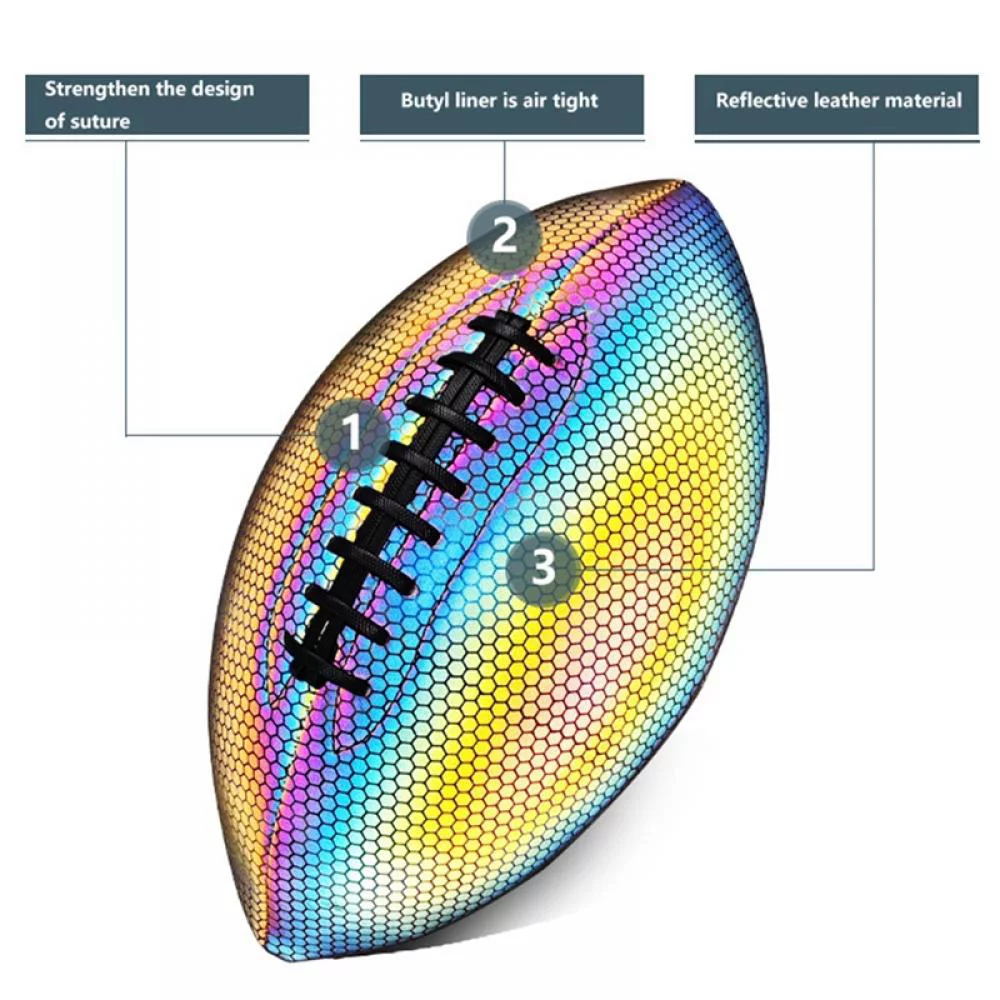 Football Luminous Light Up Reflective Football for Night Games & Training, Glowing in The Dark, Great American Football Toy Gifts for Boys, Kids, Men