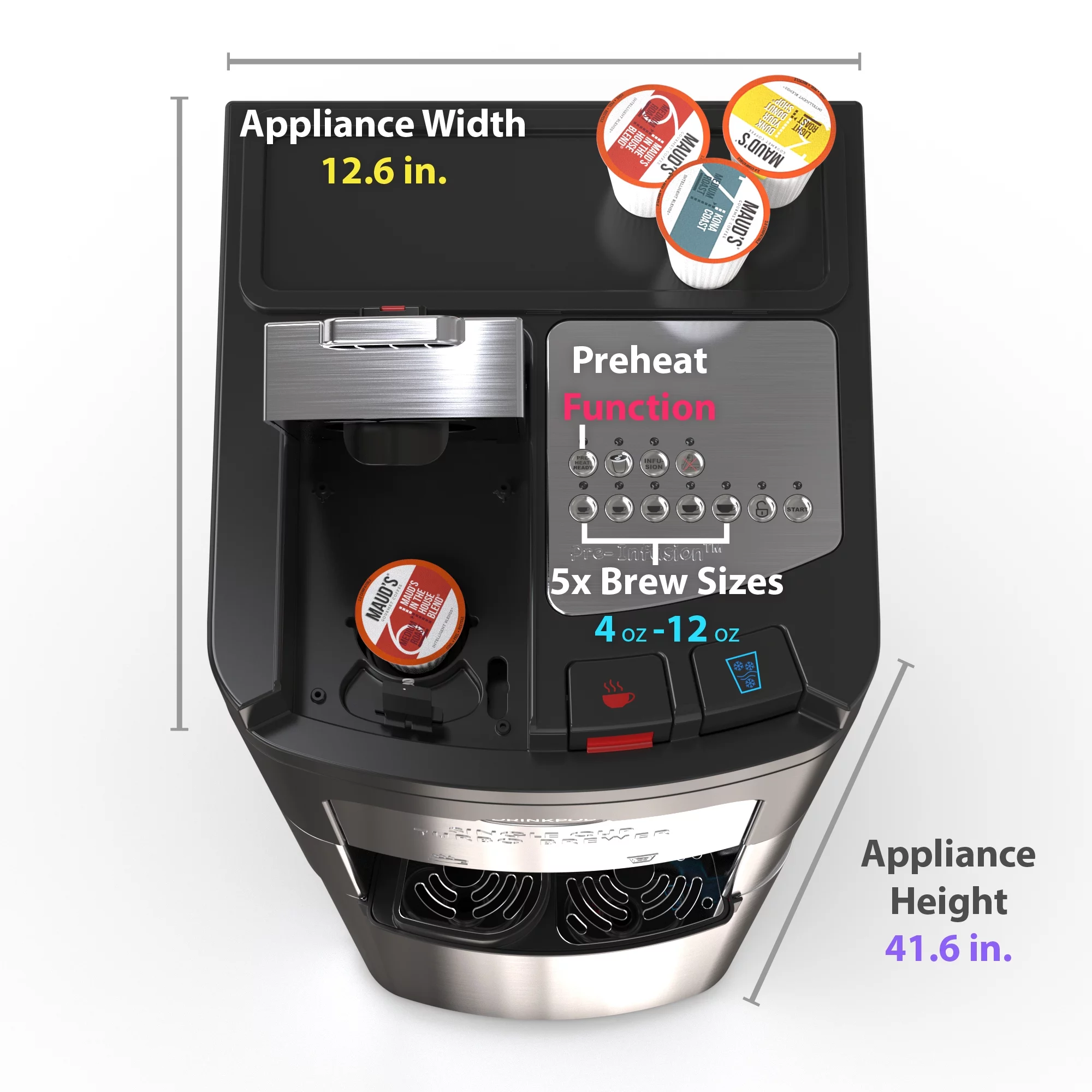 Drinkpod Water Dispenser And  Integrated K Cup Coffee Maker