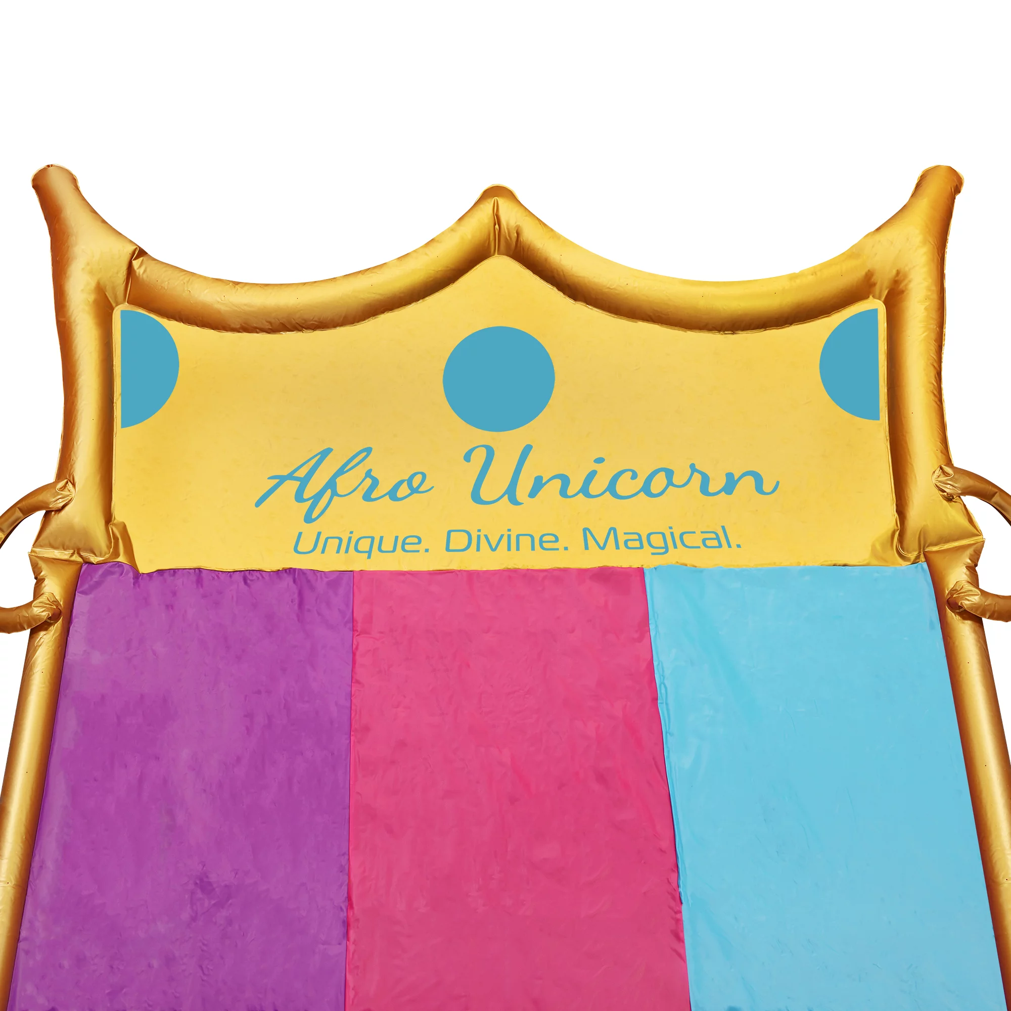 Afro Unicorn Triple Lane Waterslide ?C Backyard Toy ?C Outdoor Activity ?C Girls ?C Multicolor