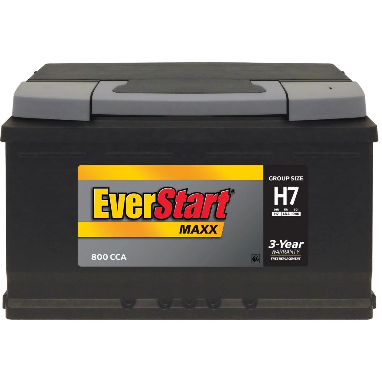 EverStart Maxx Lead Acid Automotive Battery, Group Size H7 / LN4 / 94R 12 Volt, 800 CCA