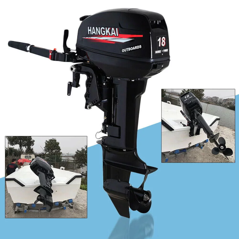 Wuzstar 18HP 2-Stroke Outboard Motor Fishing Boat Engine Water Cooling CDI R/min