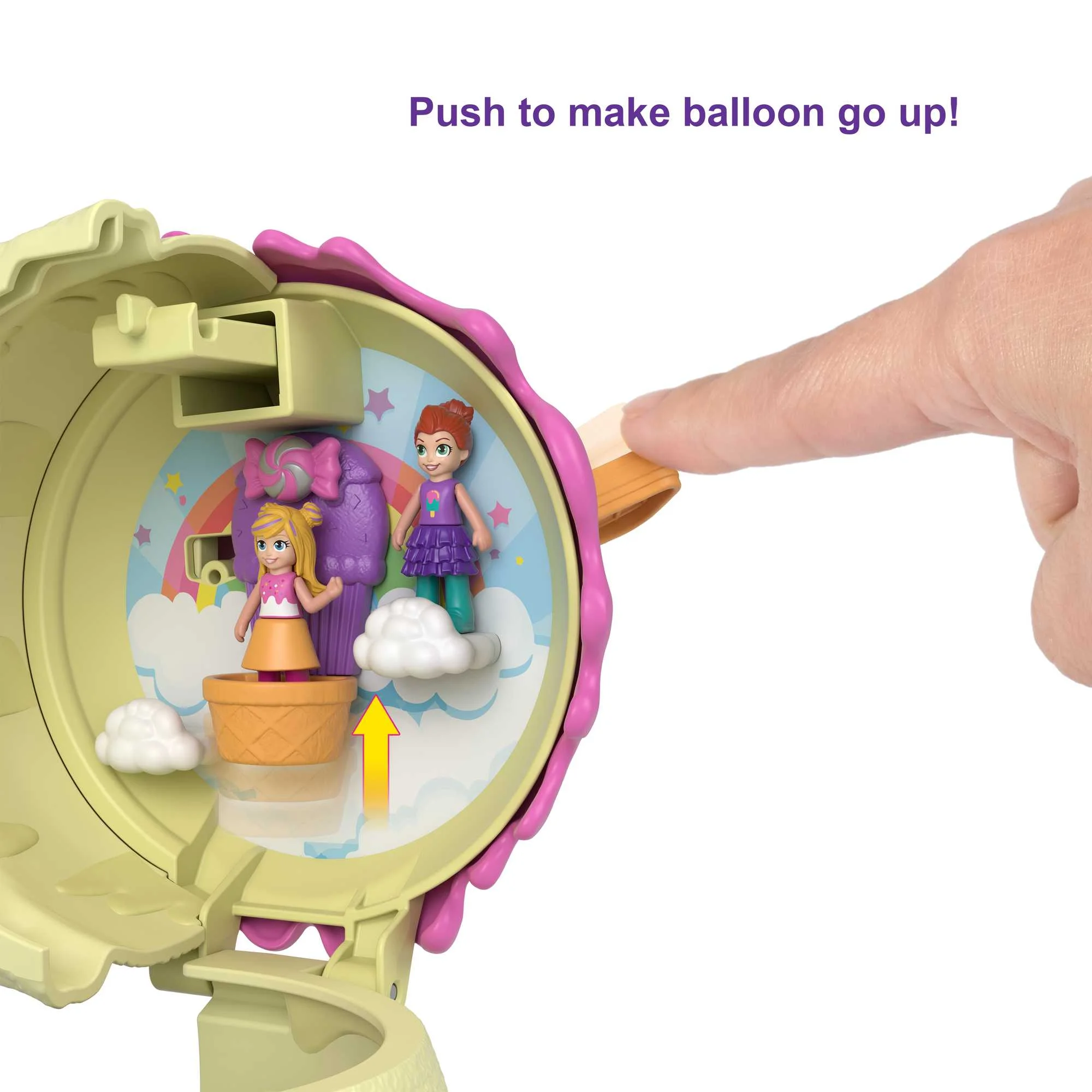 Polly Pocket 2-in-1 Spin ‘n Surprise Playground, Travel Toy with 2 Micro Dolls and 25 Accessories