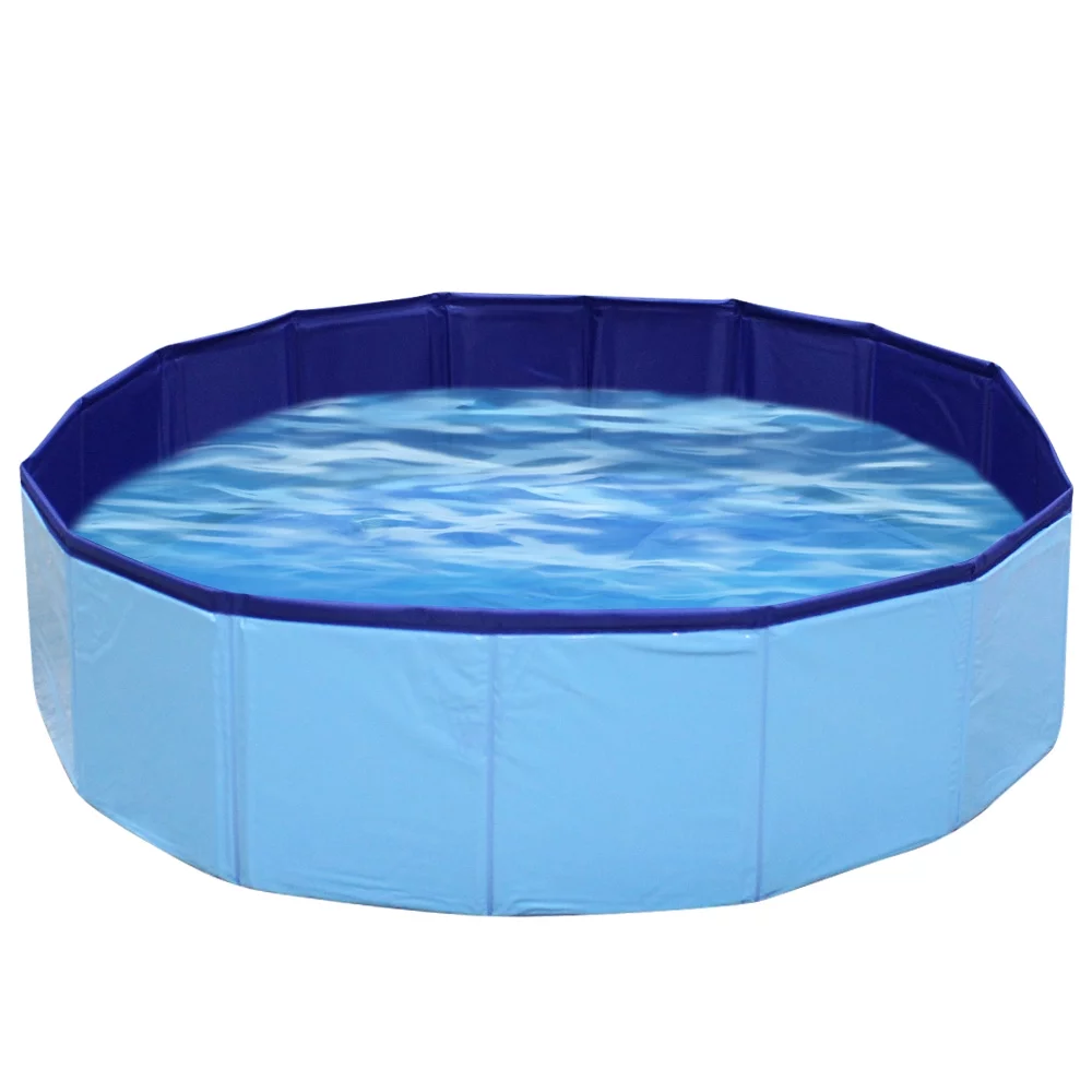 Hanmun Collapsible Kiddie Pool Hard Plastic Dog Pool – 32″ Ball Pit for Kids Foldable Swimming Pool Tub Durable Pool for Puppy, Toddler Outdoor Water Game for Backyard, Round