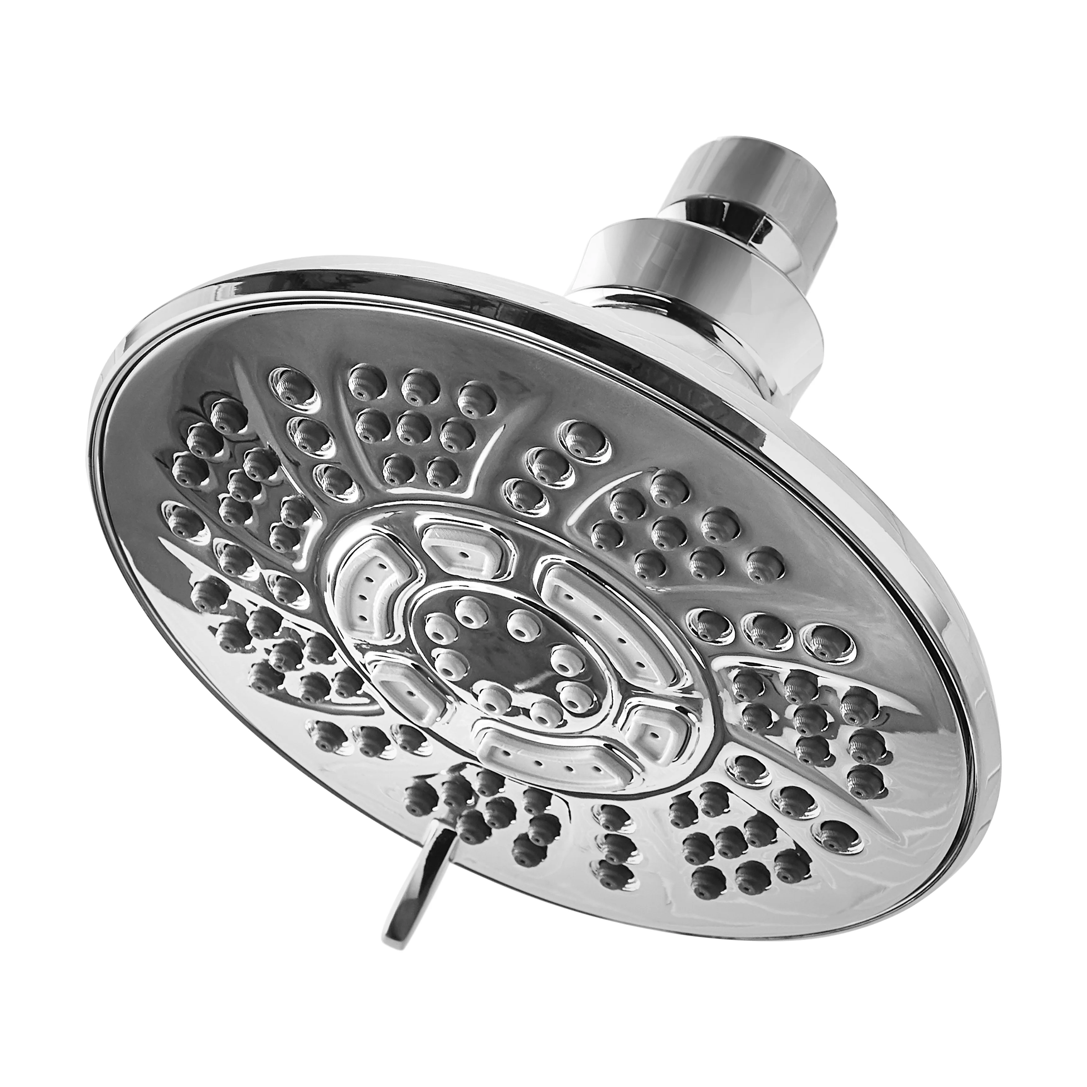 Mainstays 6-Setting Large Chrome Shower Head,5.8″ Face with Rub-Clean Nozzles