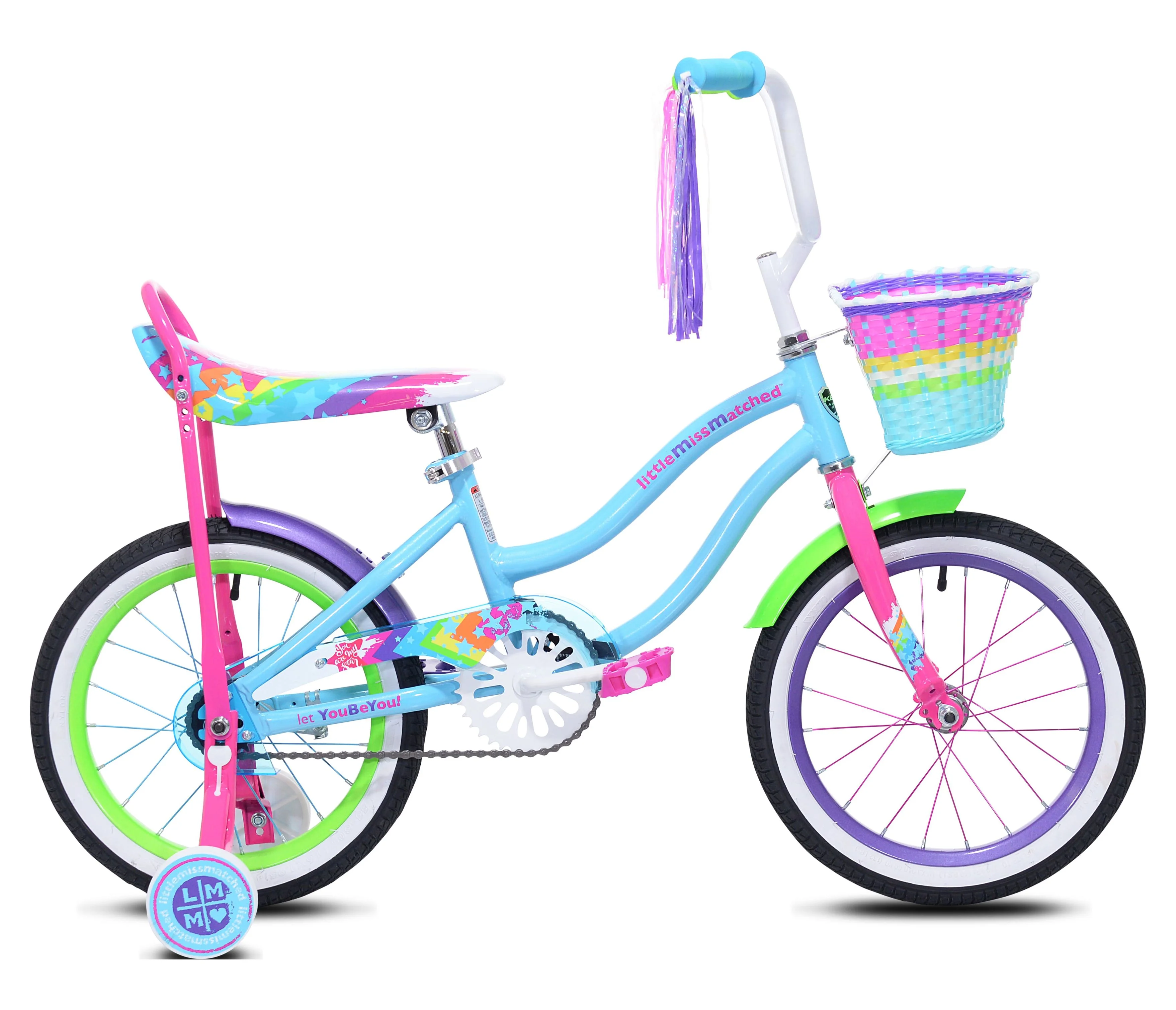 Kent Bicycles 16″ Little Missmatched Hise Rise Bicycle, Blue and Green