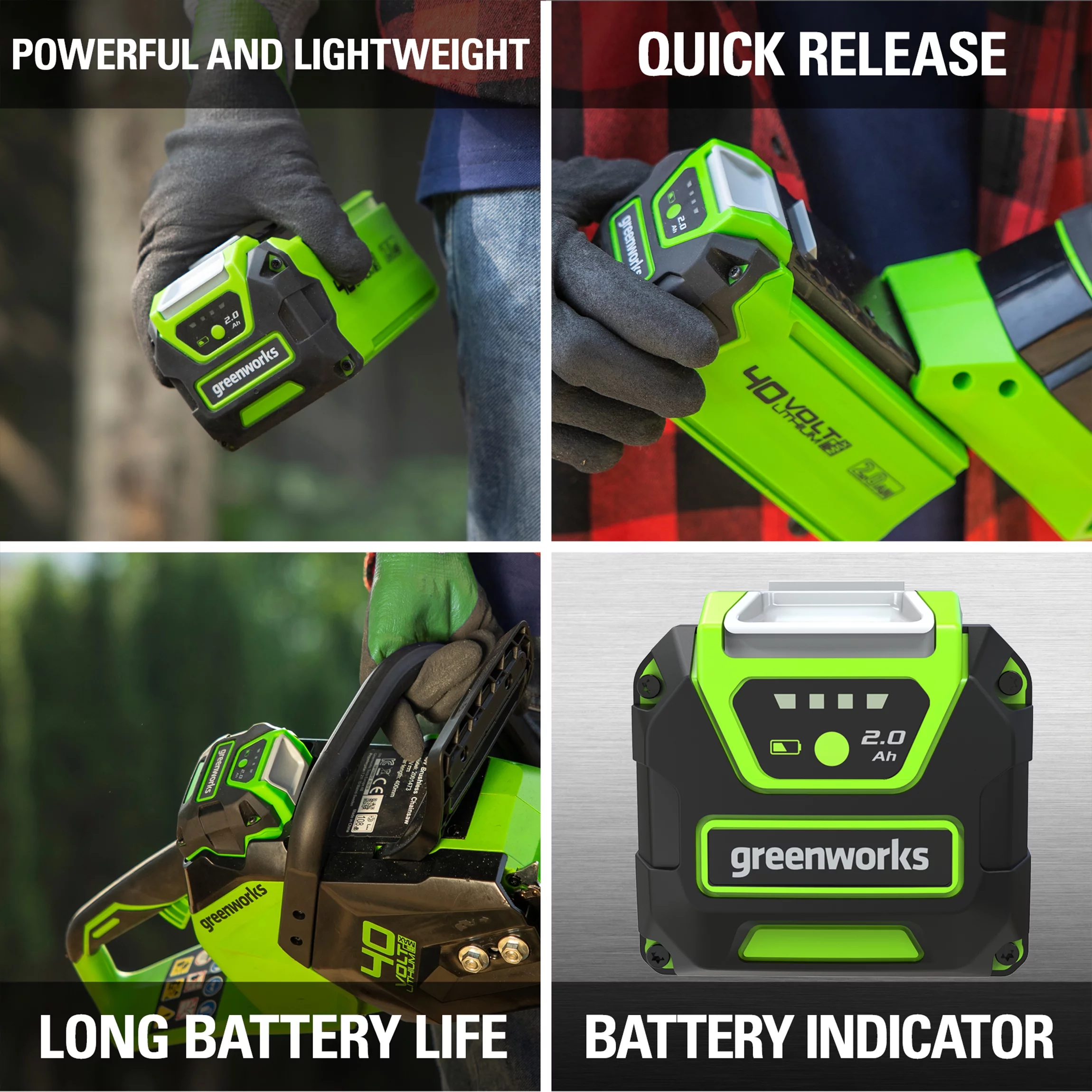 Greenworks 40V 2.0Ah Battery