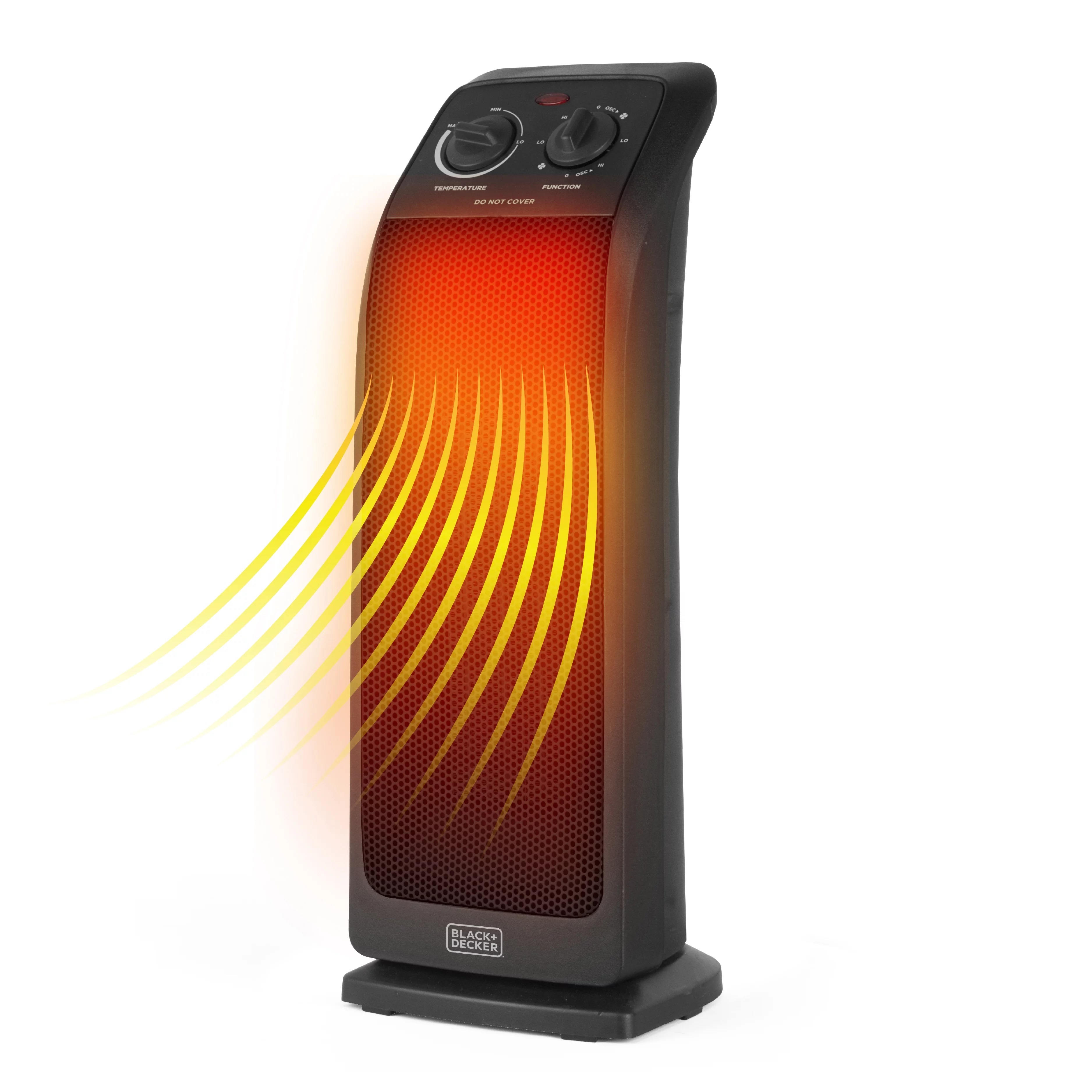 BLACK+DECKER Infrared Radiant Quartz 1500W Tower Heater, Indoor, Black