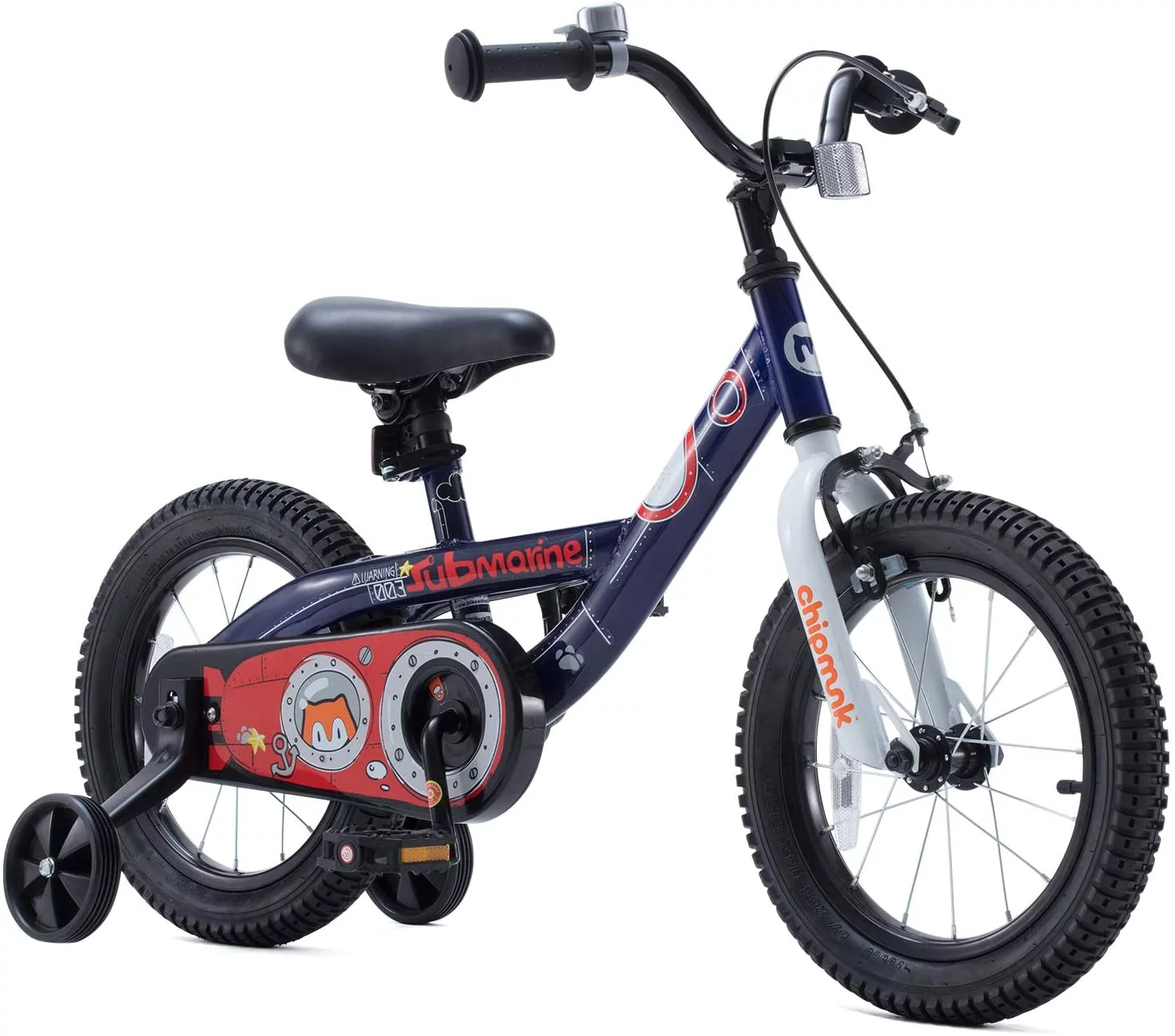 Royalbaby Chipmunk Boys Girls and Kid’s Submarine Steel 18 In Bike with kickstand Blue