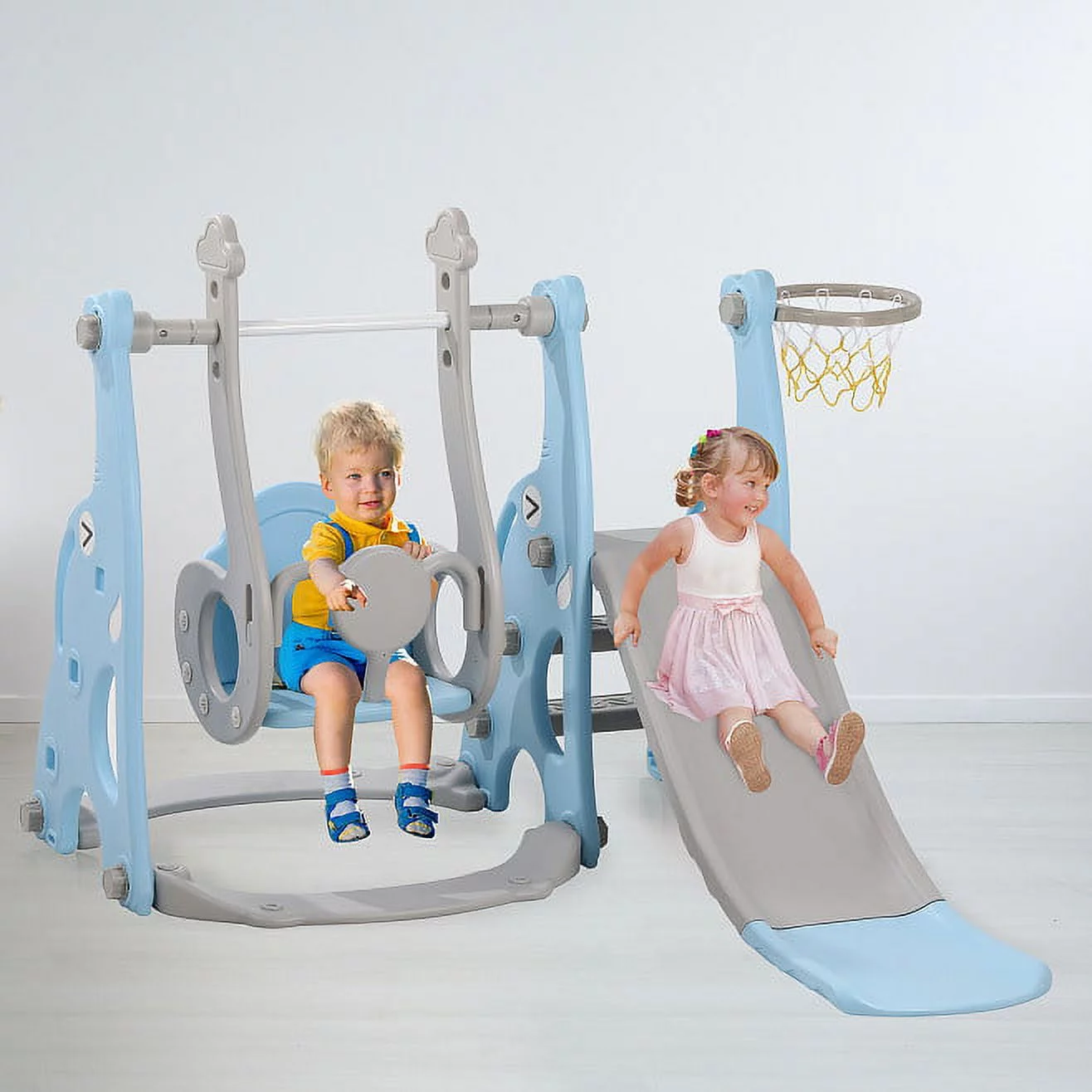 Children’s slide indoor household multi-function slide swing combination small amusement park baby toy thickening