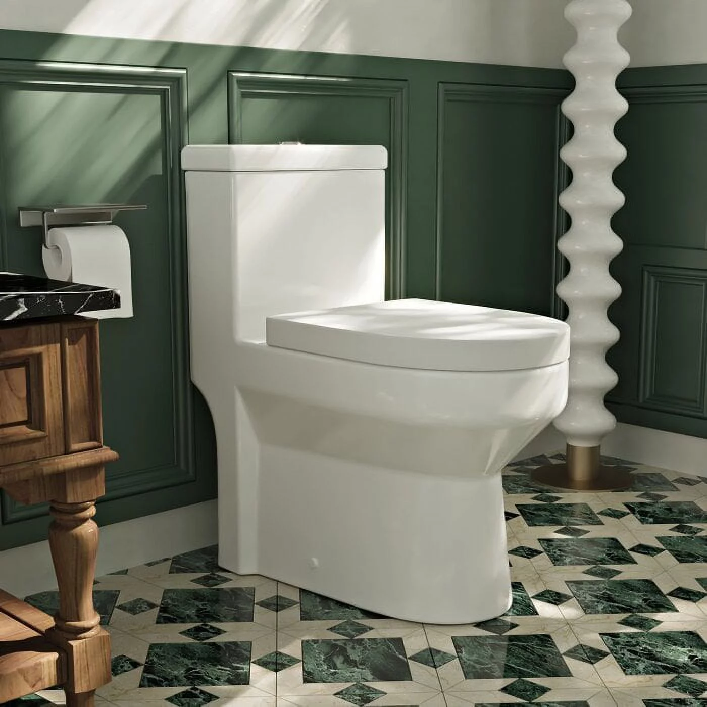 DeerValley Liberty DV-1F52813 Dual-Flush Elongated One-Piece Toilets 1.28GPF Ceramic in White