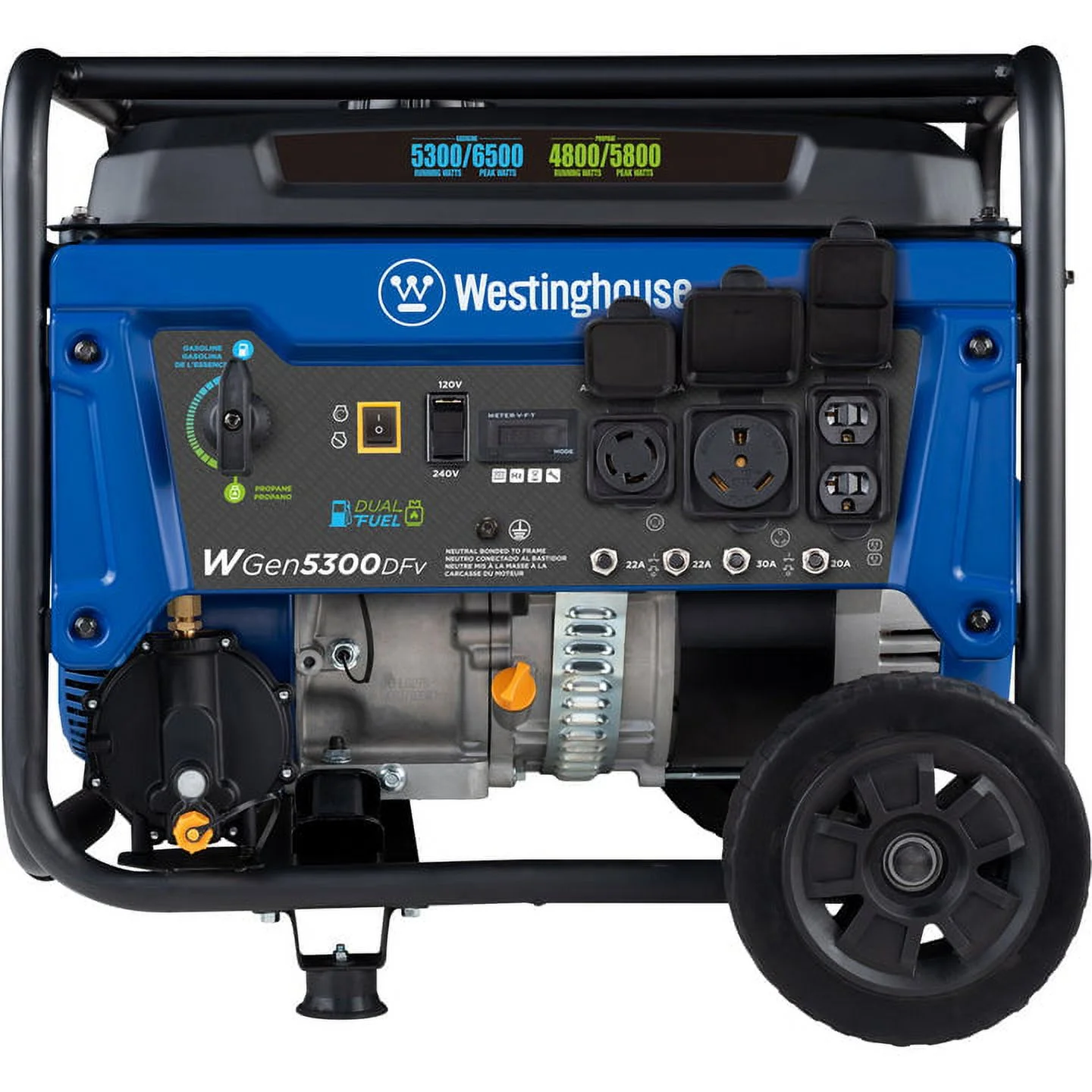 Restored Westinghouse WGen5300DFv Dual Fuel Portable Generator with Volt Switch Selector (Refurbished)