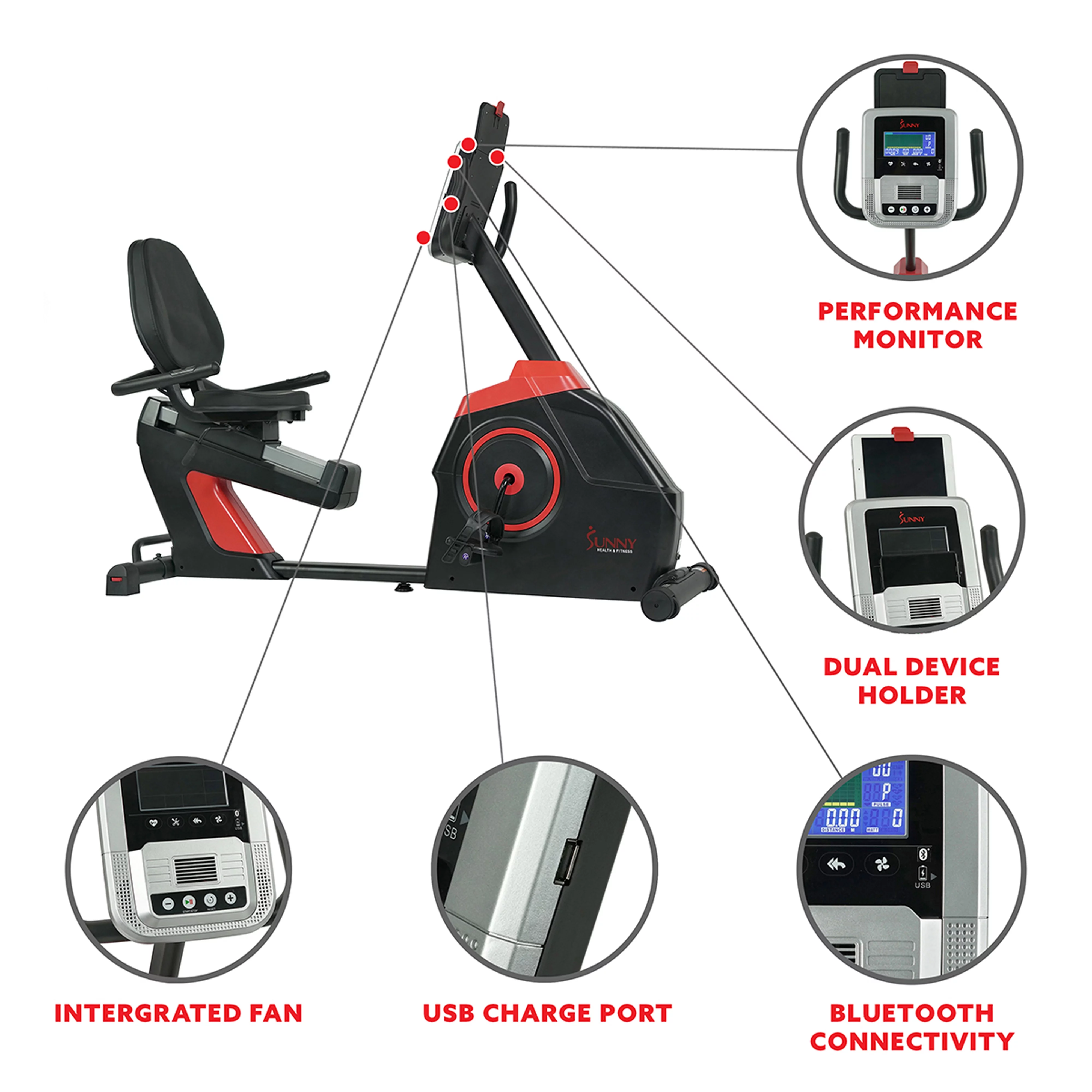 Sunny Health & Fitness Evo-Fit Cardio Recumbent Bike – SF-RB4954