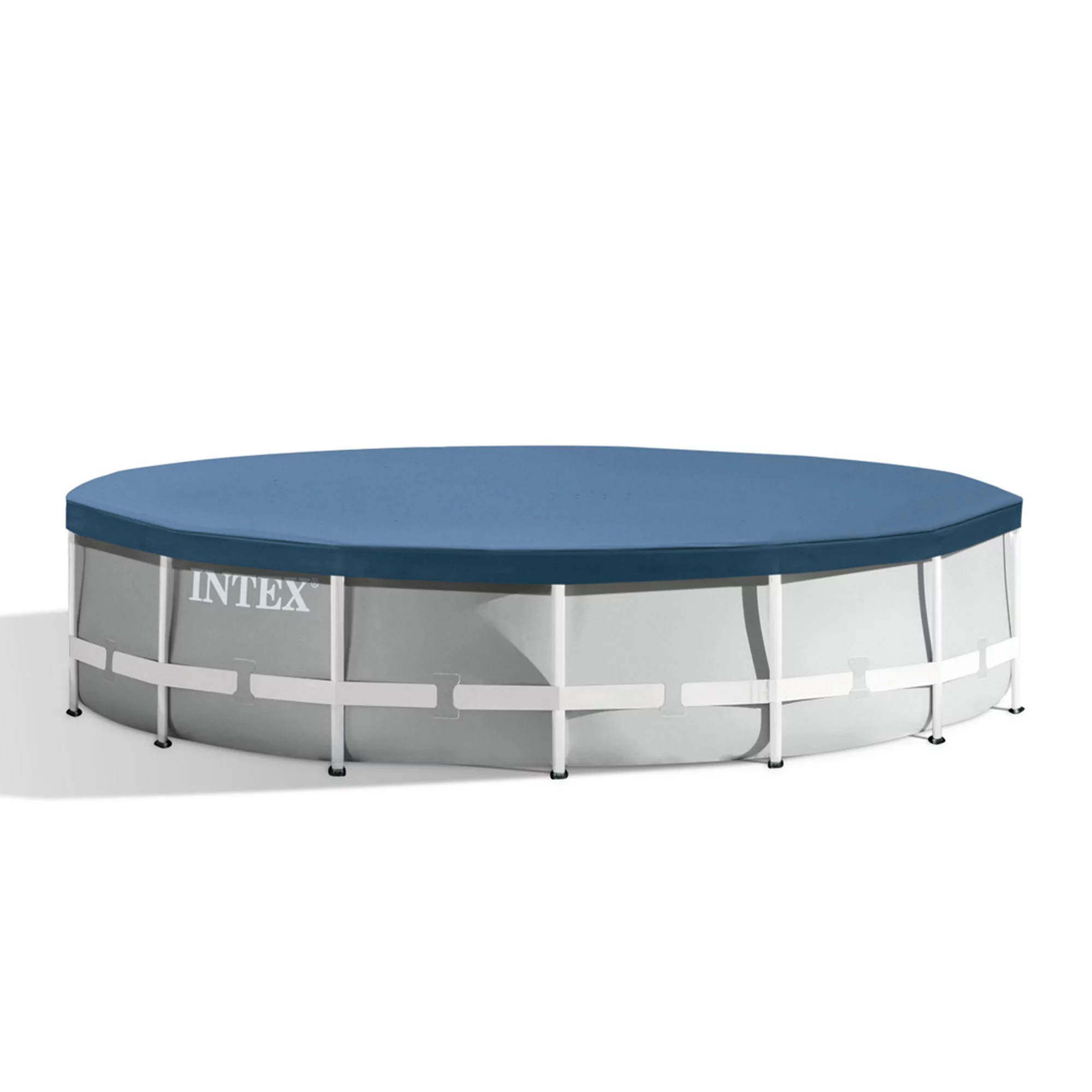 Intex Metal Frame 15′ x 48″ Outdoor Above Ground Pool Set with Pool Cover