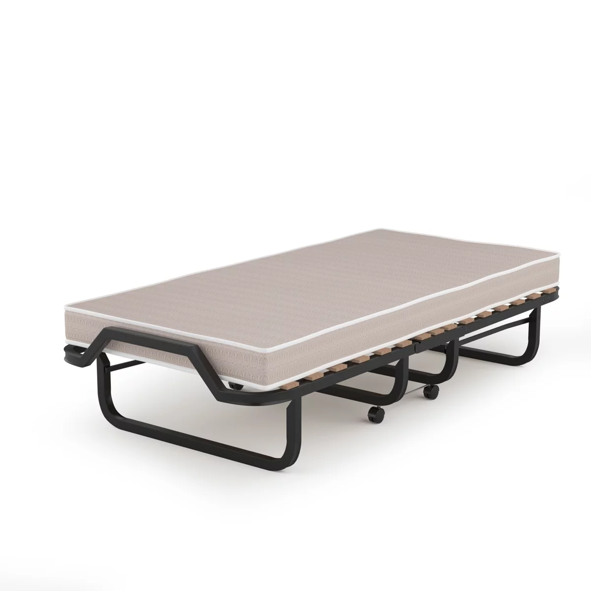 Costway Folding Bed Rollaway Guest Bed w/ Memory Foam Sturdy Metal Frame & Foam Mattress, Made in Italy (Product Dimensions: 79L x 31.5W x 16 H inch)