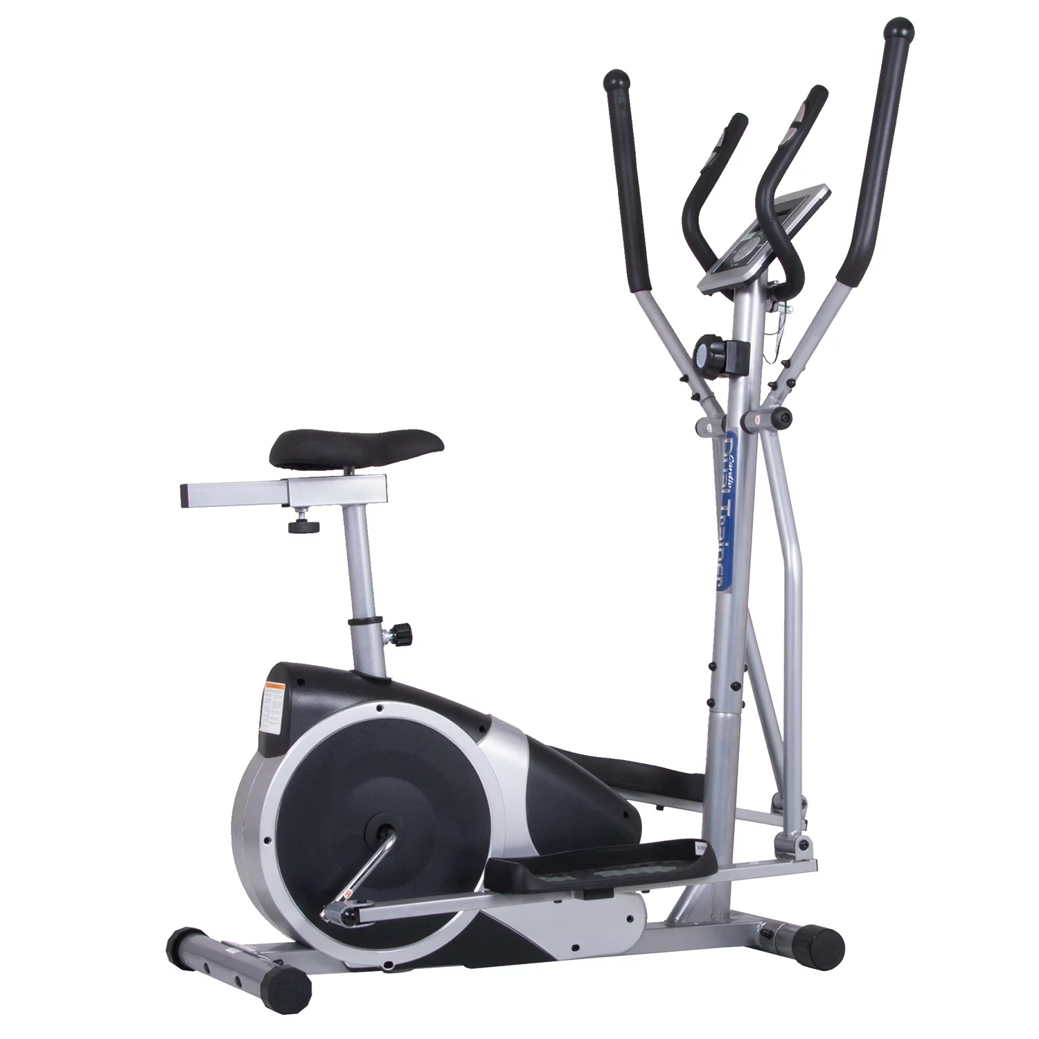 Body Champ BRM2720 Cardio Dual Trainer, 12.5″ Stride, Heart Rate, Max. Wt 250 lbs.