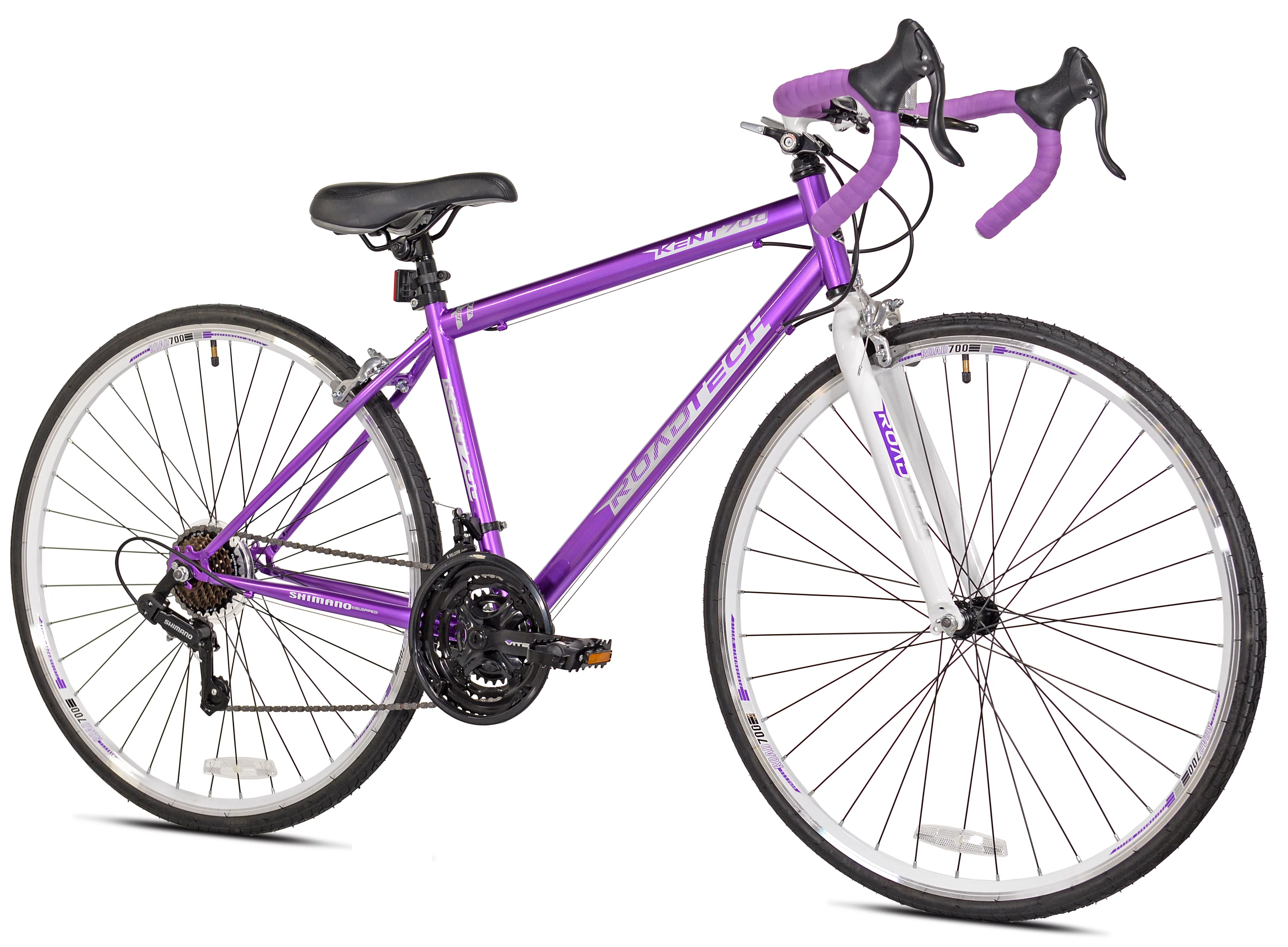 Kent Bicycles 700c Women’s RoadTech Road Bicycle, Purple/White