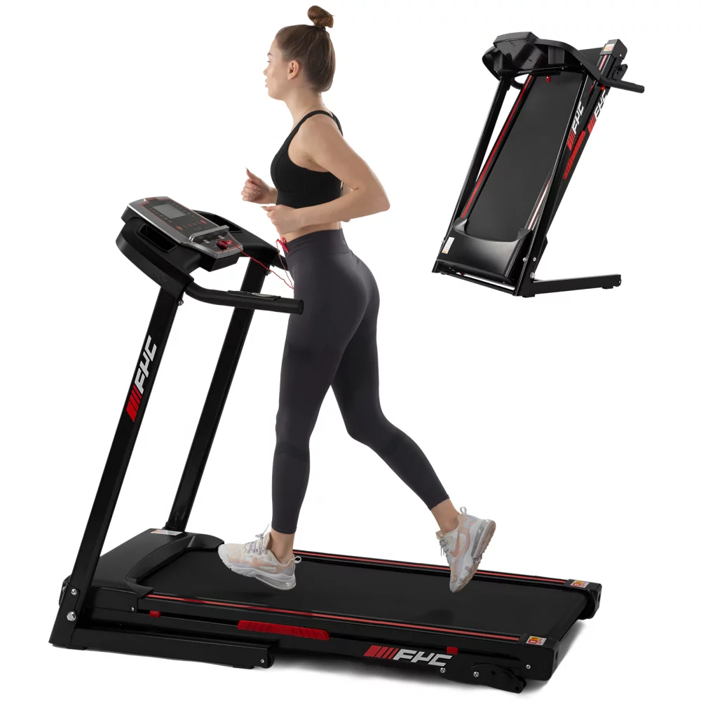 Folding Treadmills 300lb Capacity for Home – 3.5HP Portable Foldable with Incline, Electric Treadmill for Running Walking Jogging Exercise with 12 Preset Programs, Indoor Workout Training